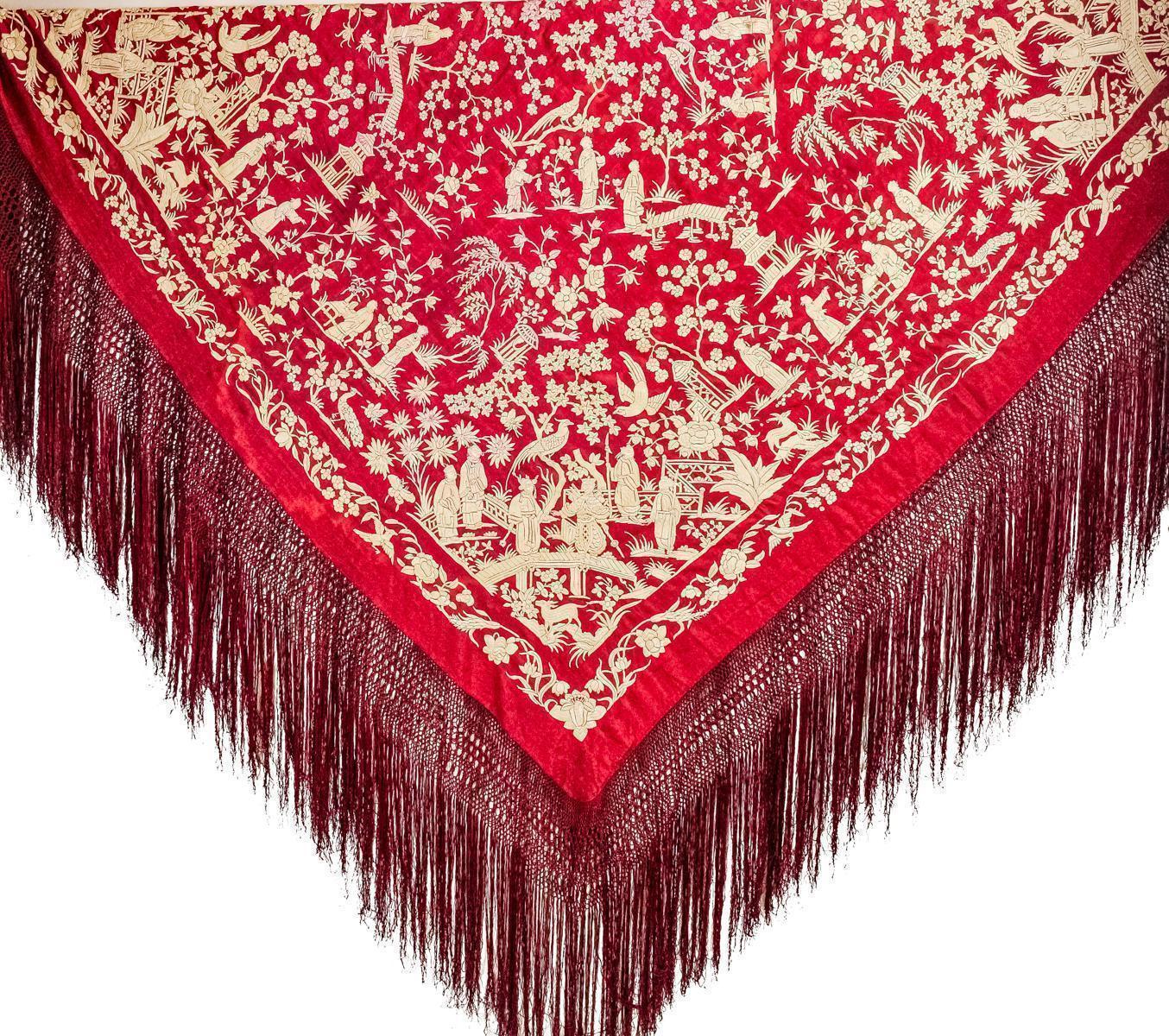 MANTÓN DE MANILA DE FINALES DEL S.XIX