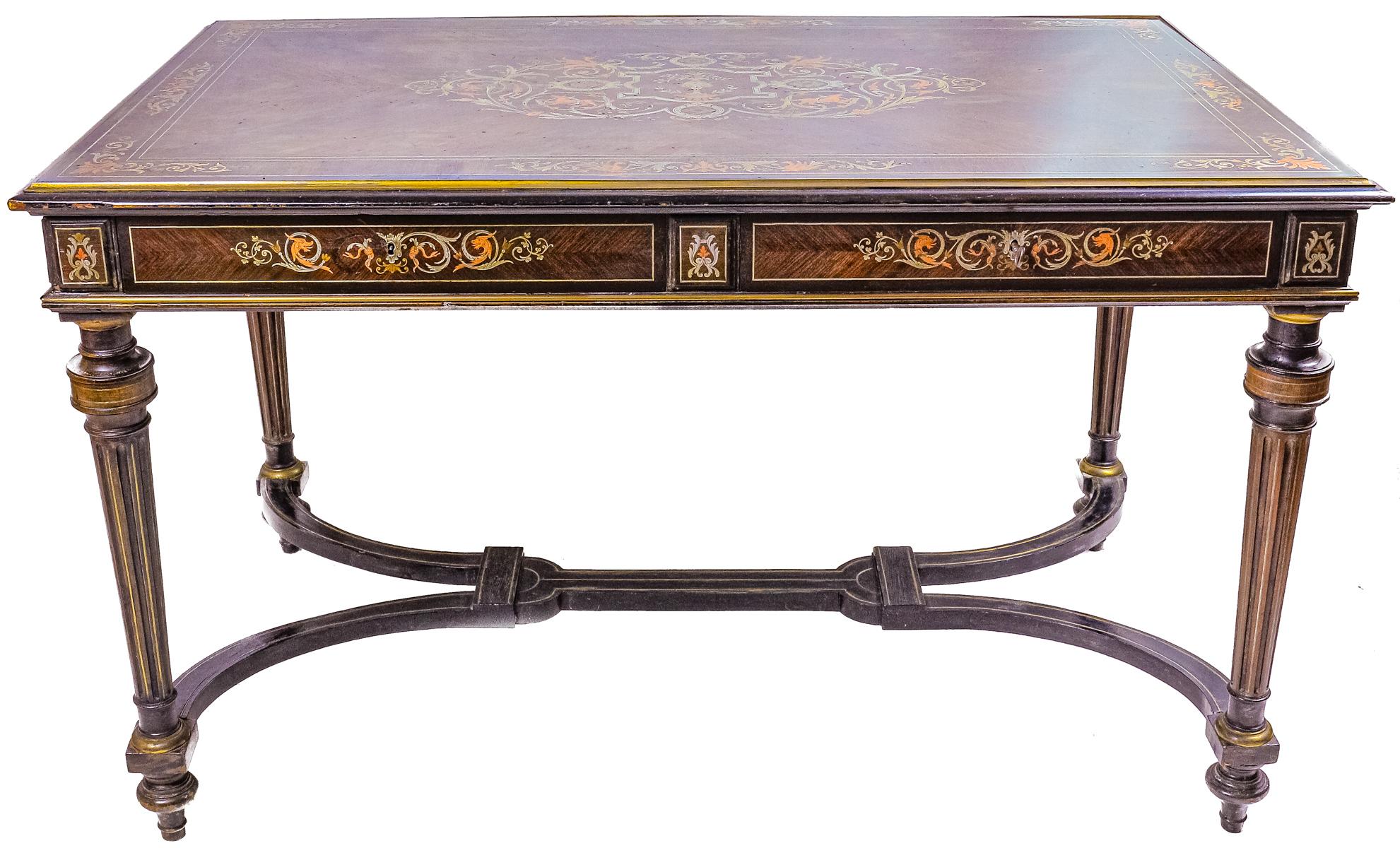 MESA DE DESPACHO BOULLE DE FINALES DEL S.XIX