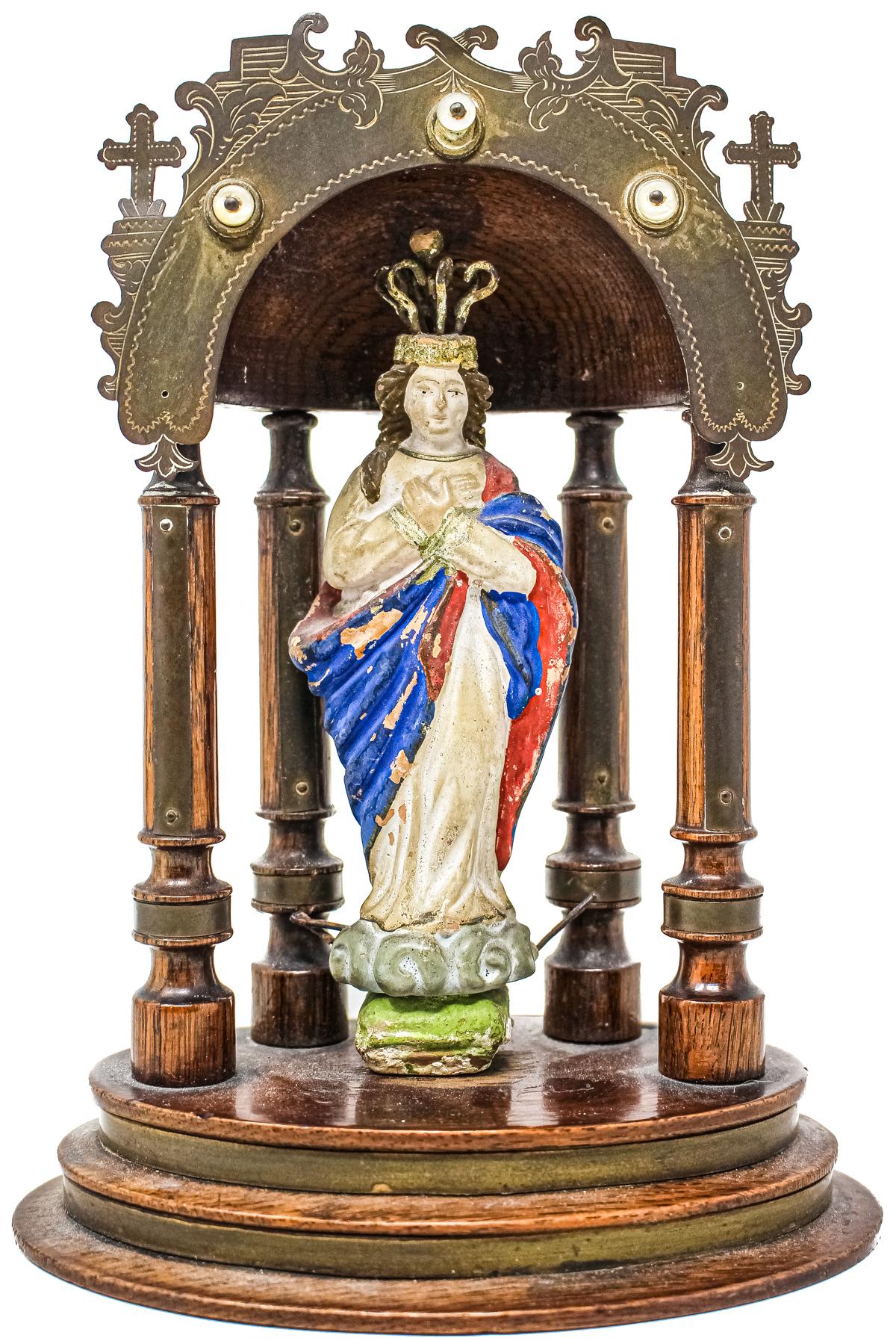 VIRGEN CON TEMPLETE DEL SIGLO XIX