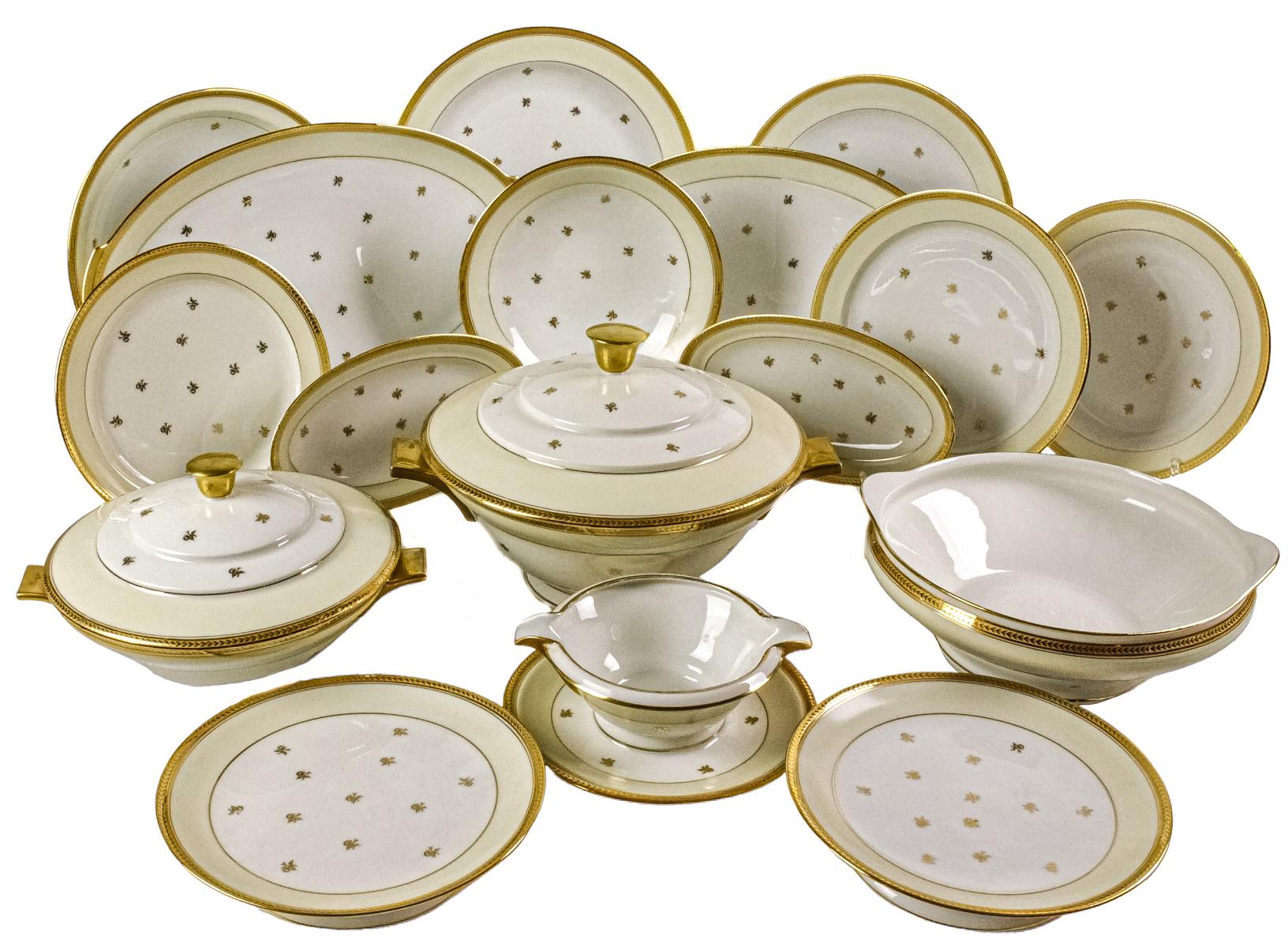 VAJILLA DE PORCELANA DE LIMOGES DE MEDIADOS DE S. XX