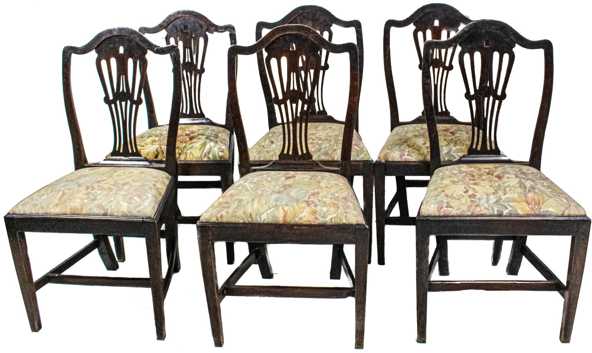 CONJUNTO DE SEIS SILLAS MALLORQUINAS FLES. S.XVIII-PPS.S.XIX