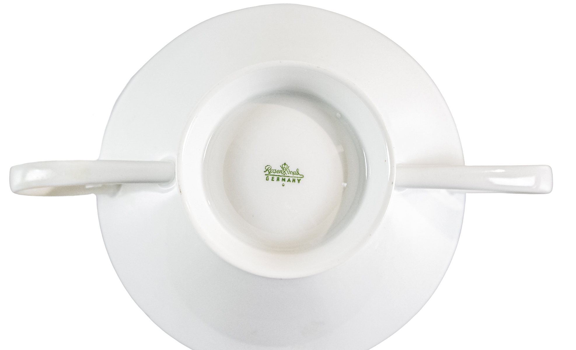 DOCE TAZAS DE CONSOMÉ EN PORCELANA "ROSENTHAL"