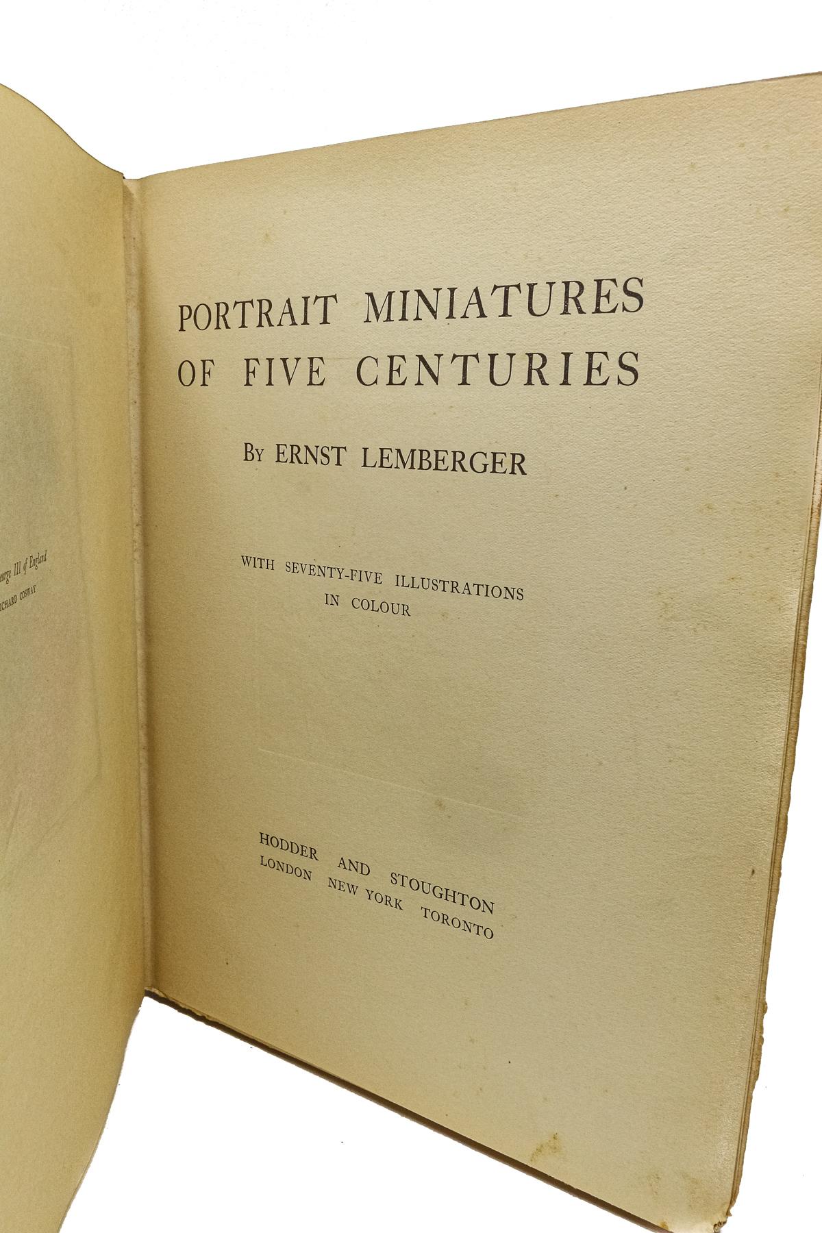 "PORTRAITS MINIATURES OF FIVE CENTURIES"
