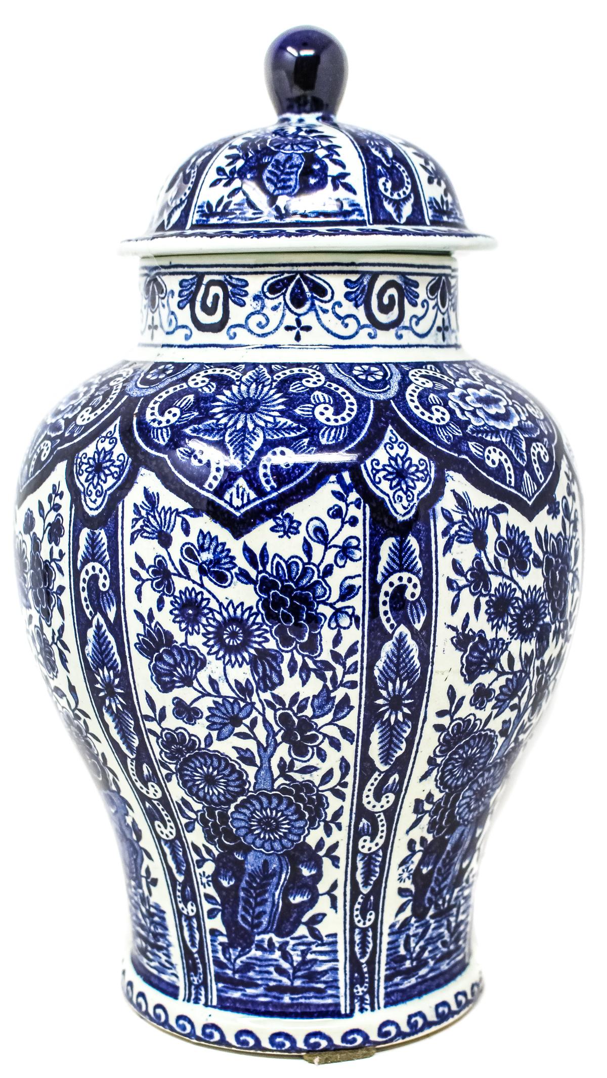 TIBOR EN PORCELANA DE "DELFT" DEL ÚLTIMO CUARTO S.XX