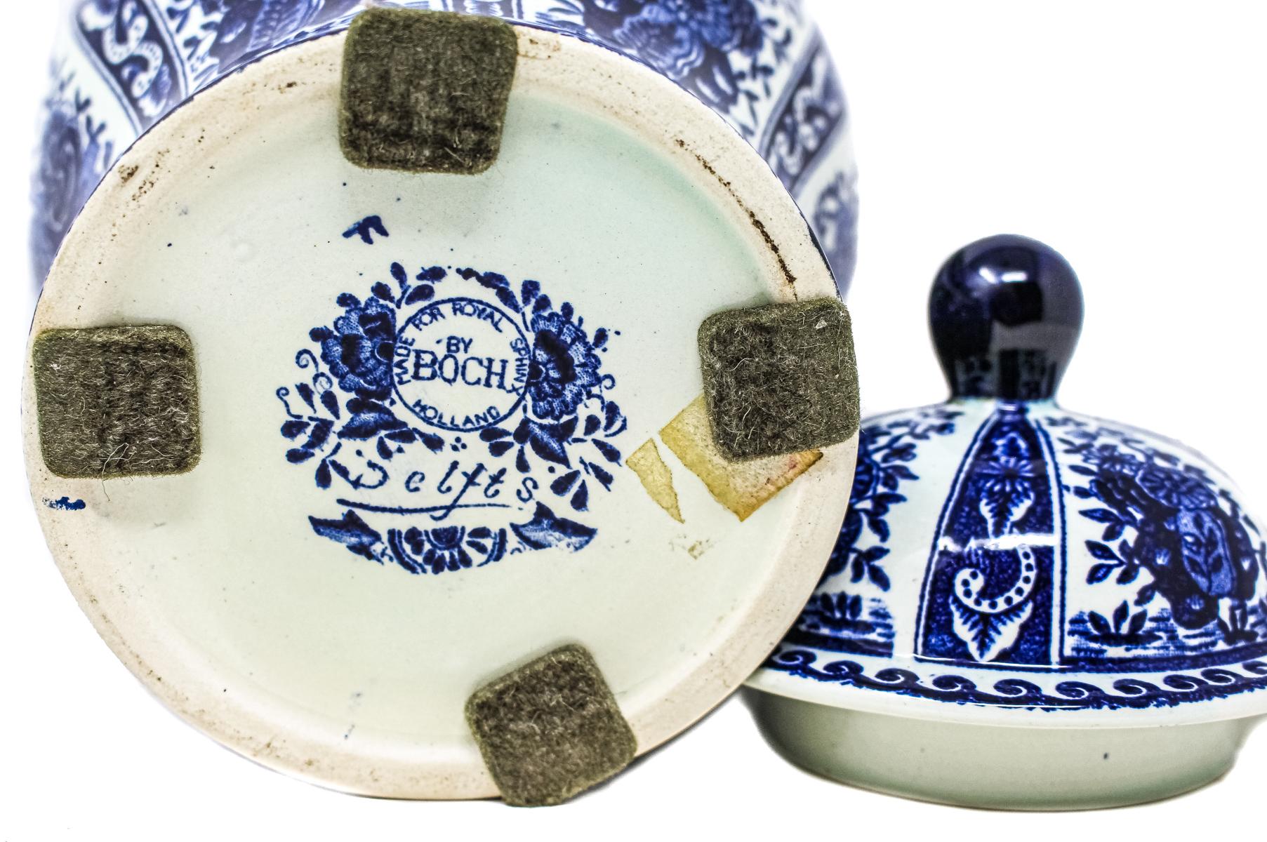 TIBOR EN PORCELANA DE "DELFT" DEL ÚLTIMO CUARTO S.XX