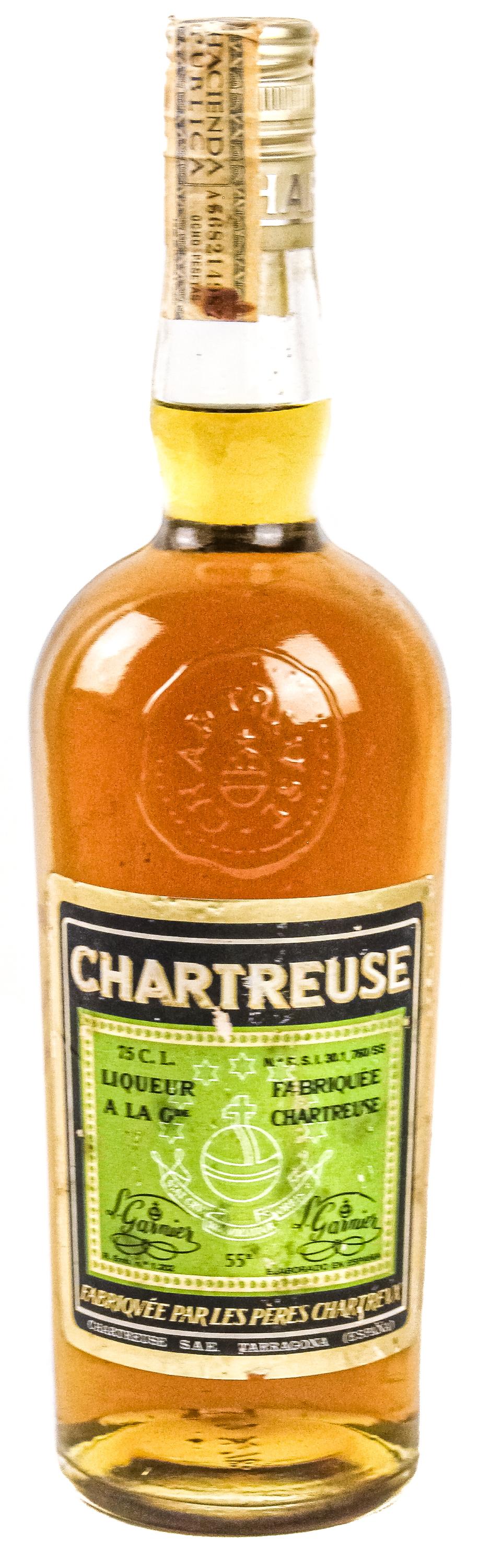 BOTELLA DE "CHARTREUSE" ETIQUETA VERDE