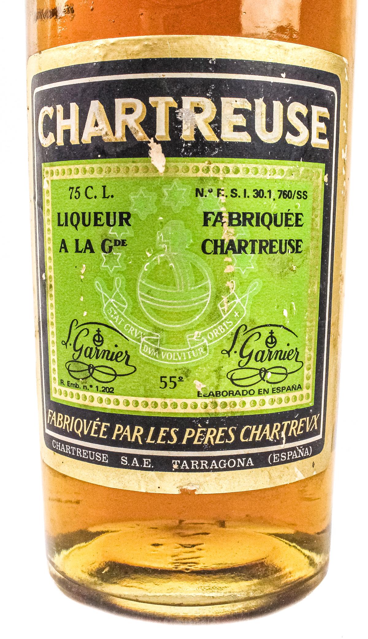 BOTELLA DE "CHARTREUSE" ETIQUETA VERDE