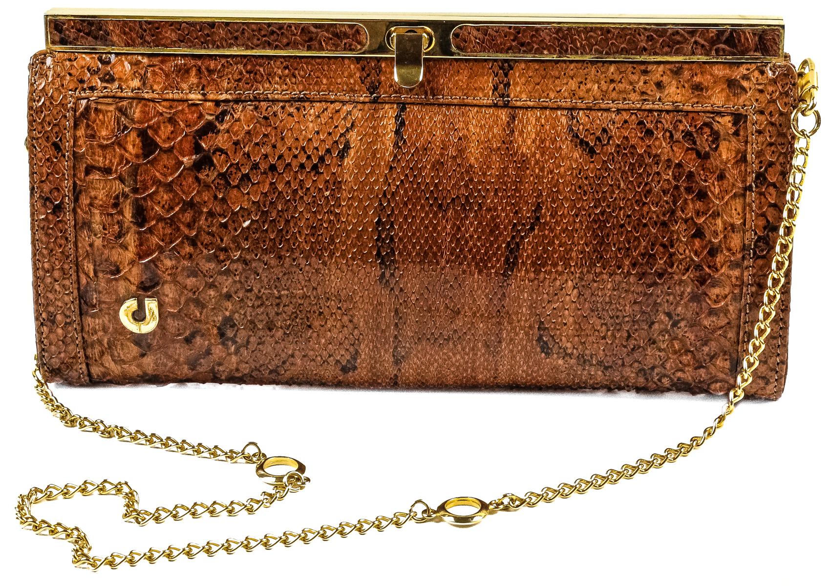 BOLSO EN PIEL DE SERPIENTE DEL ÚLTIMO CUARTO DEL S.XX