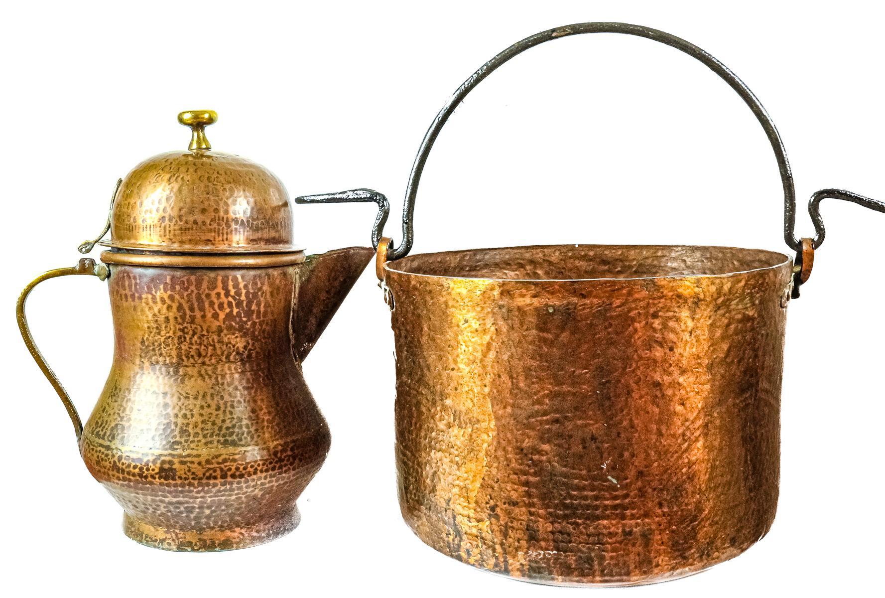JARRA Y OLLA EN COBRE DEL PRINCIPIOS DEL S.XX