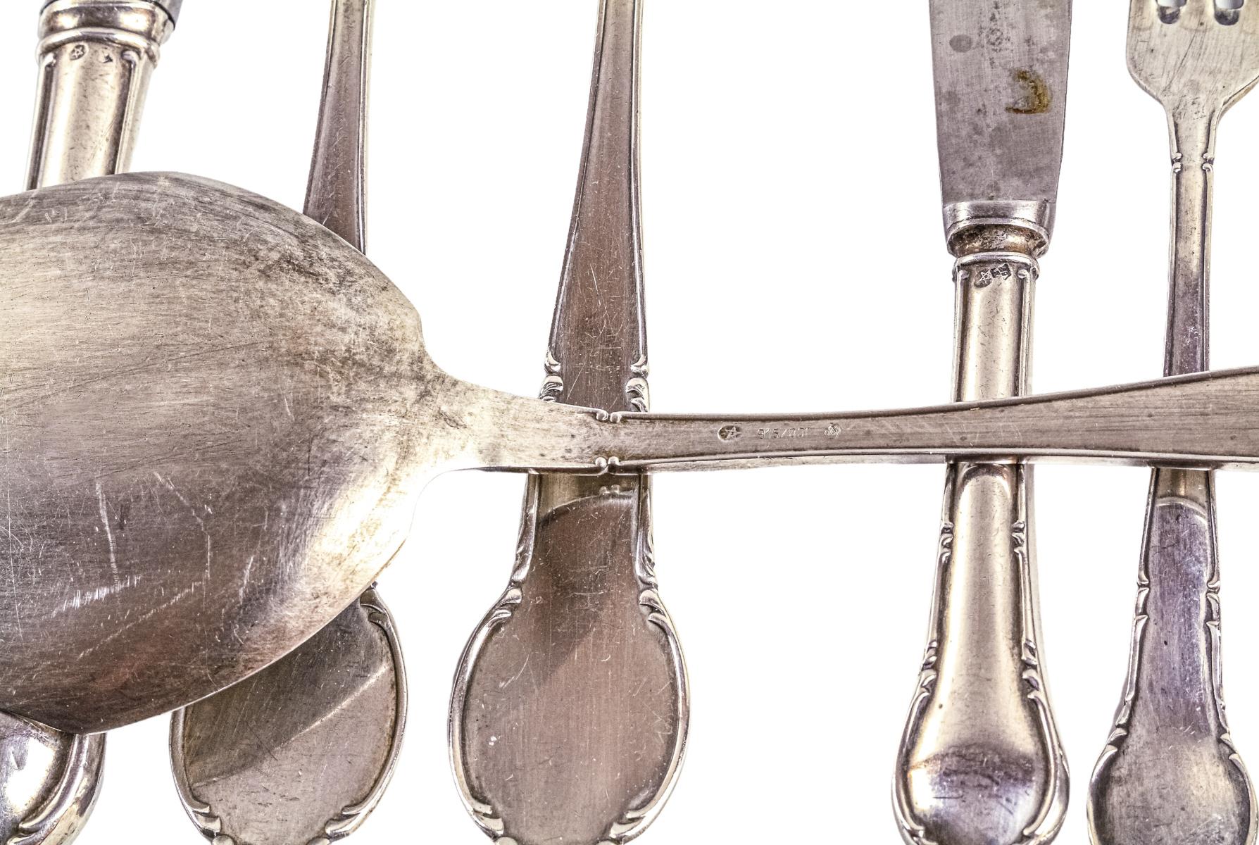CUBERTERIA DE PLATA DEL PRIMER TERCIO DEL S.XX
