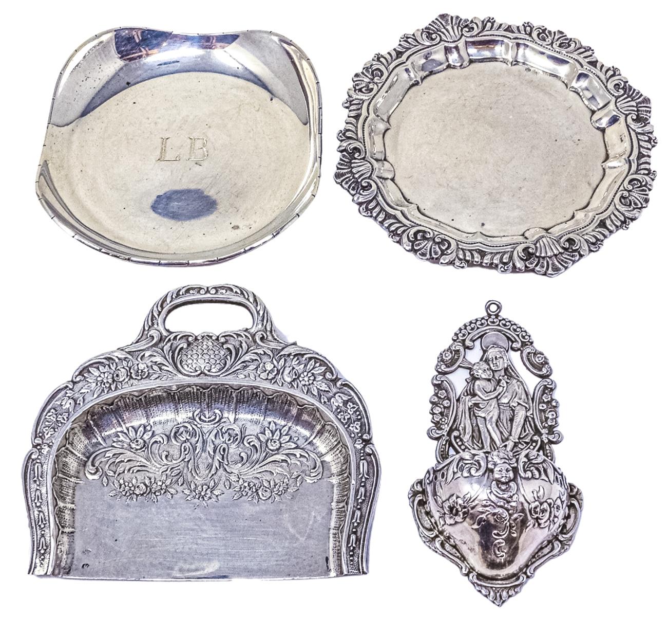 CONJUNTO DE OBJETOS DE PLATA DE MEDIADOS DE SIGLO XX