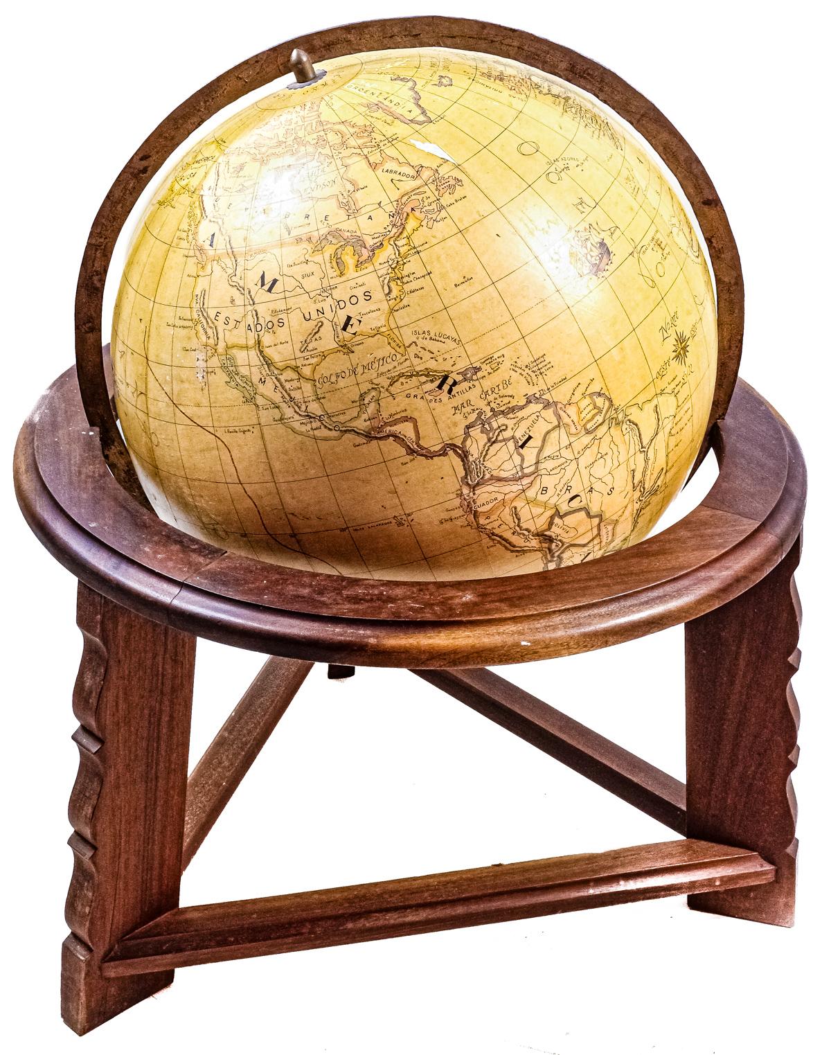 GRAN GLOBO TERRÁQUEO DE MEDIADOS DEL S.XX