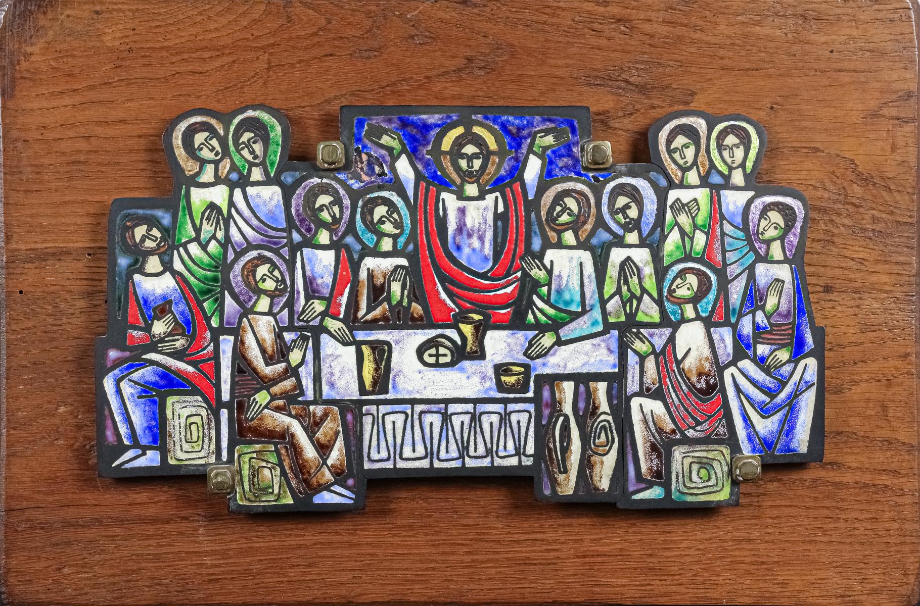 SANTA CENA EN ESMALTE DE LOS AÑOS 70