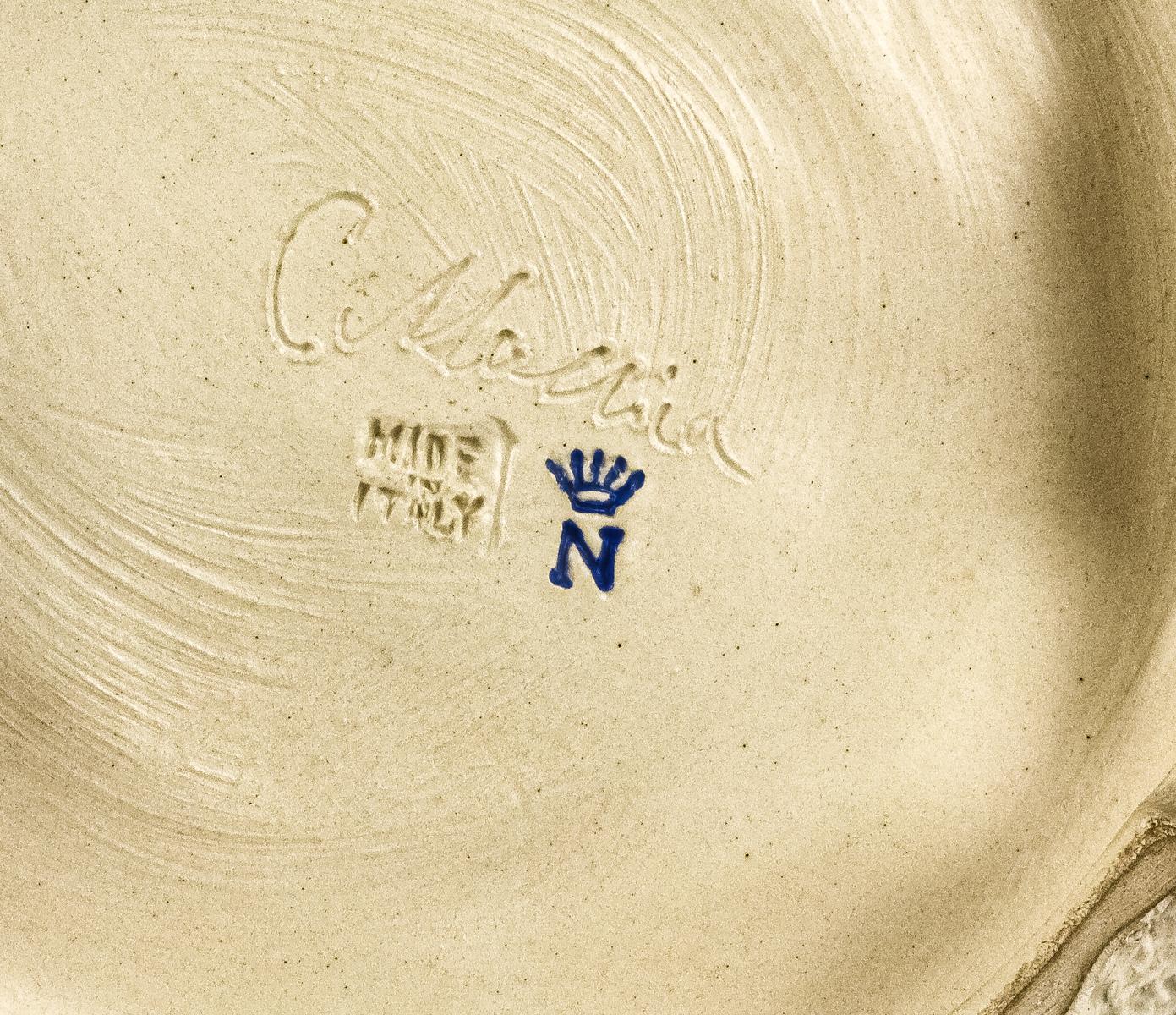 FIGURA EN CERÁMICA ITALIANA "CAPODIMONTE"