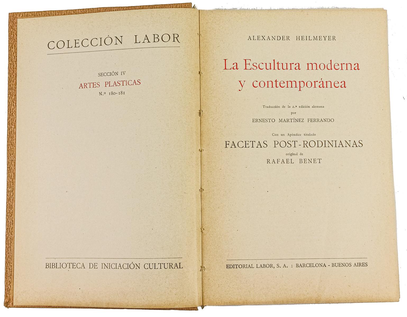 "LA ESCULTURA MOSERNA Y CONTEMPORÁNEA"