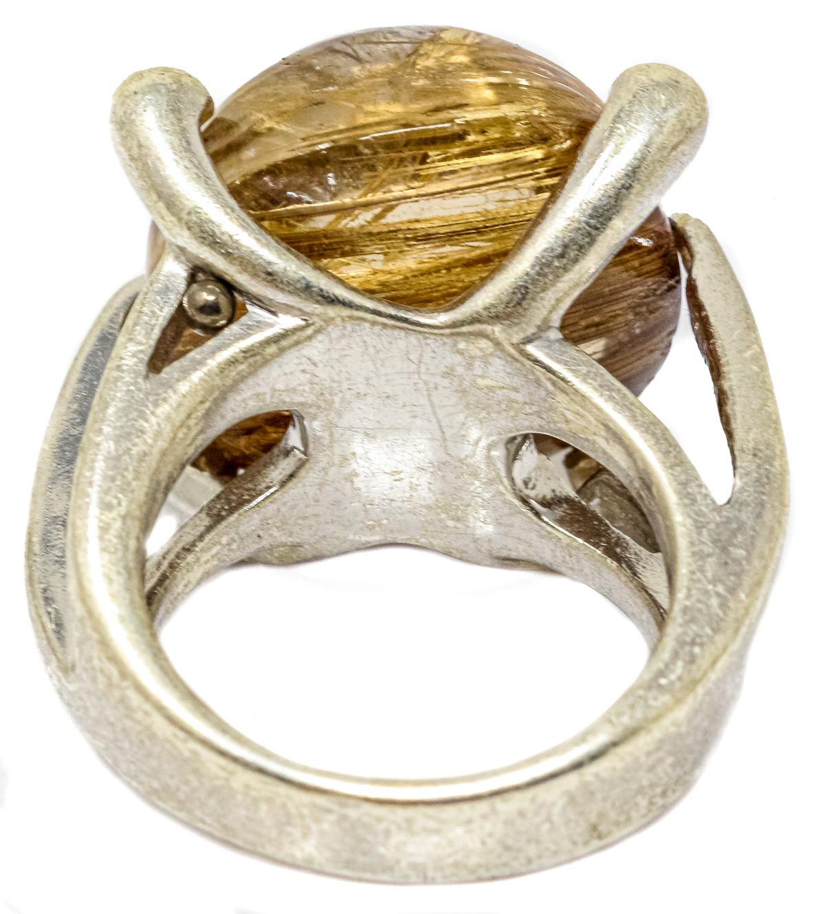 ANILLO DE DISEÑO CON CUARZO RUTILADO