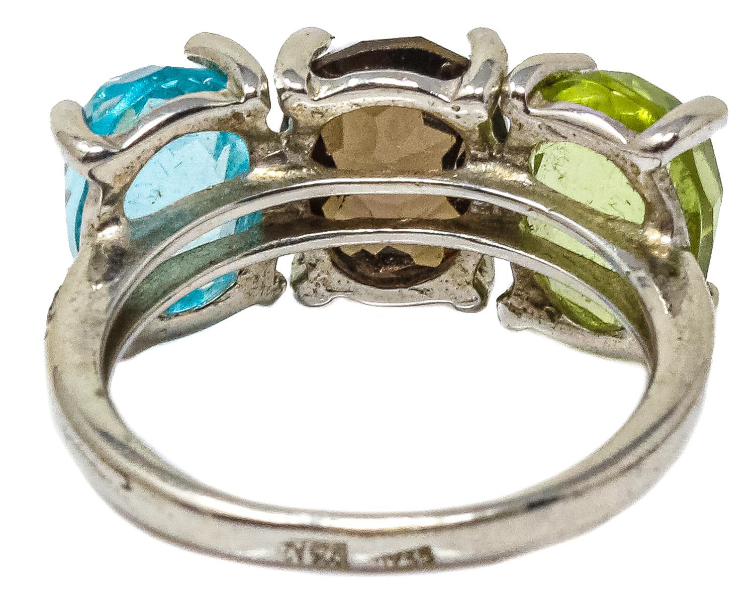 ANILLO DE PLATA CON PIEDRA COLOR