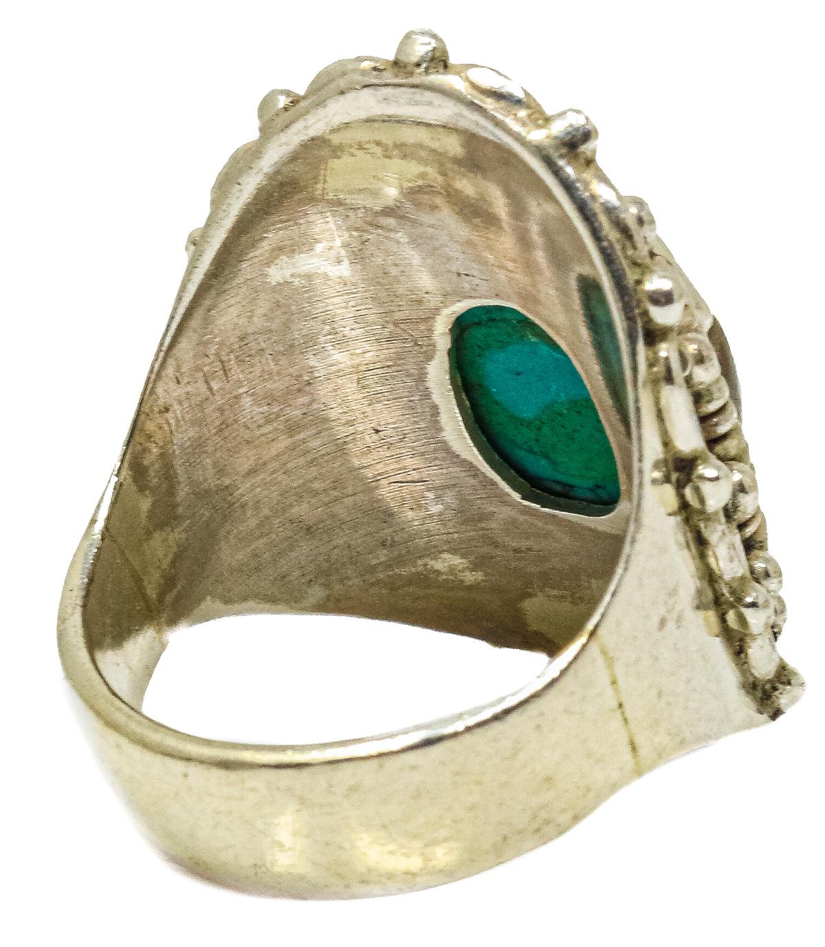ANILLO DE PLATA CON TURQUENITA