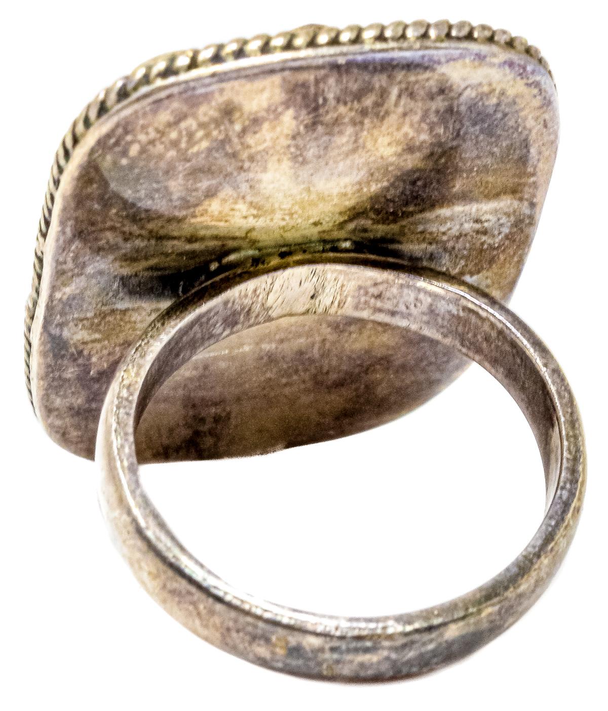 ANILLO DE PLATA CON COPAL