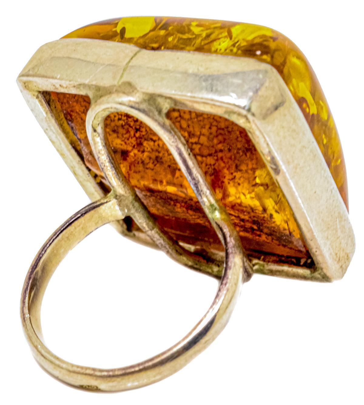 ANILLO DE PLATA CON COPAL
