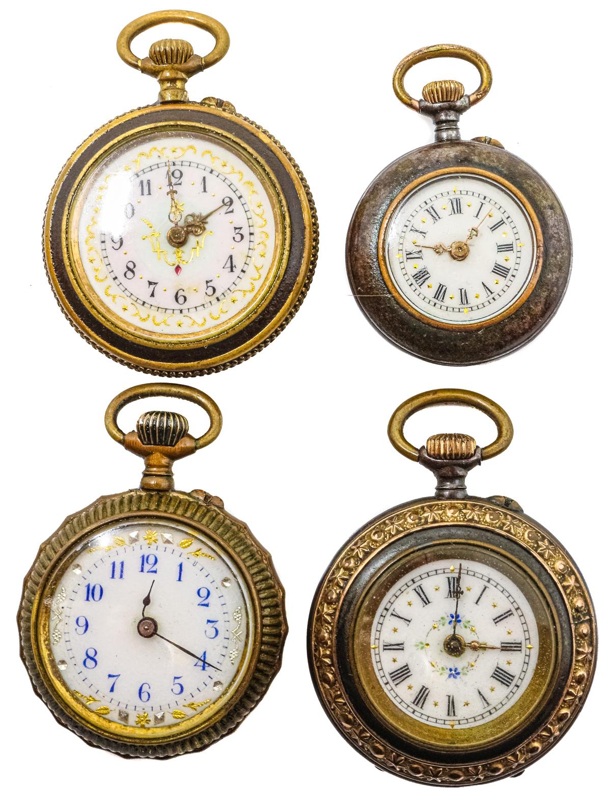 CUATRO RELOJES DE BOLSILLO DE SEÑORA S.XIX