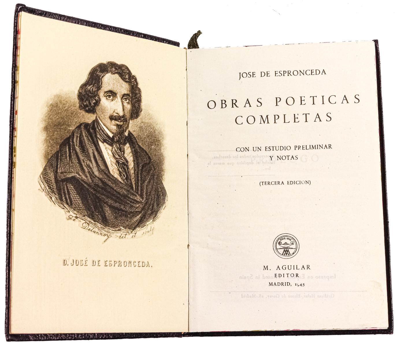 "OBRAS POETICAS COMPLETAS DE JOSE DE ESPRONCEDA"