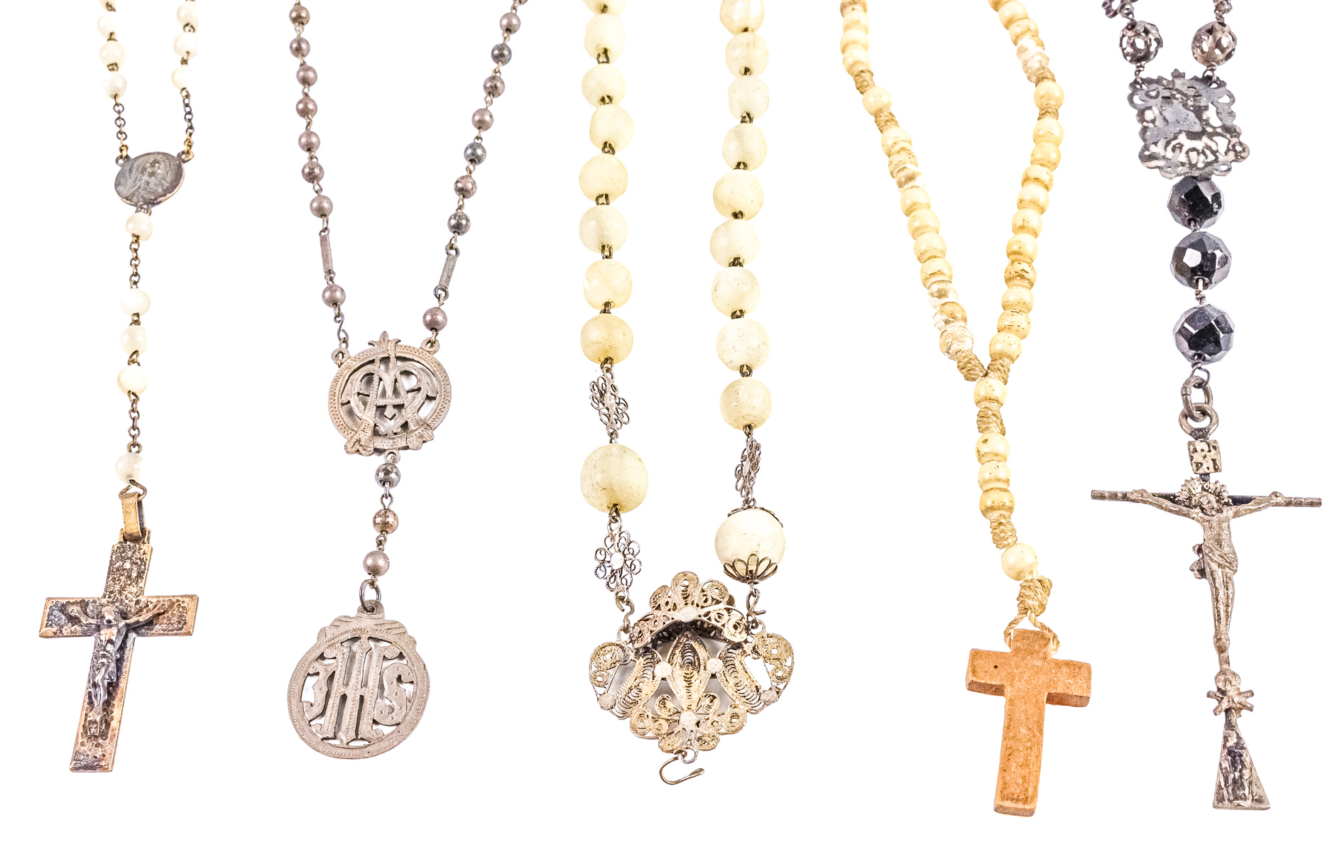 CINCO ROSARIOS DE LOS SIGLOS XIX-XX