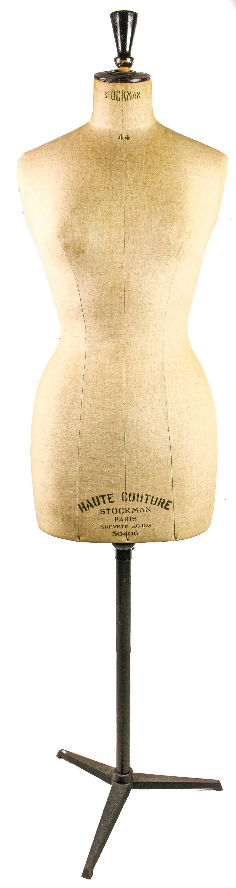 MANIQUÍ FRANCÉS DE MODISTA DE MEDIADOS DEL S.XX