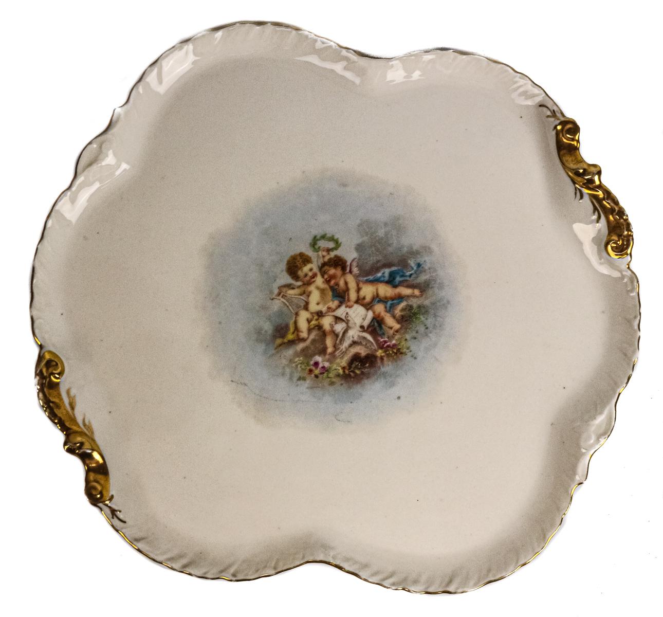 BANDEJA EN PORCELANA FRANCESA DE PRINCIPIOS DEL S.XX