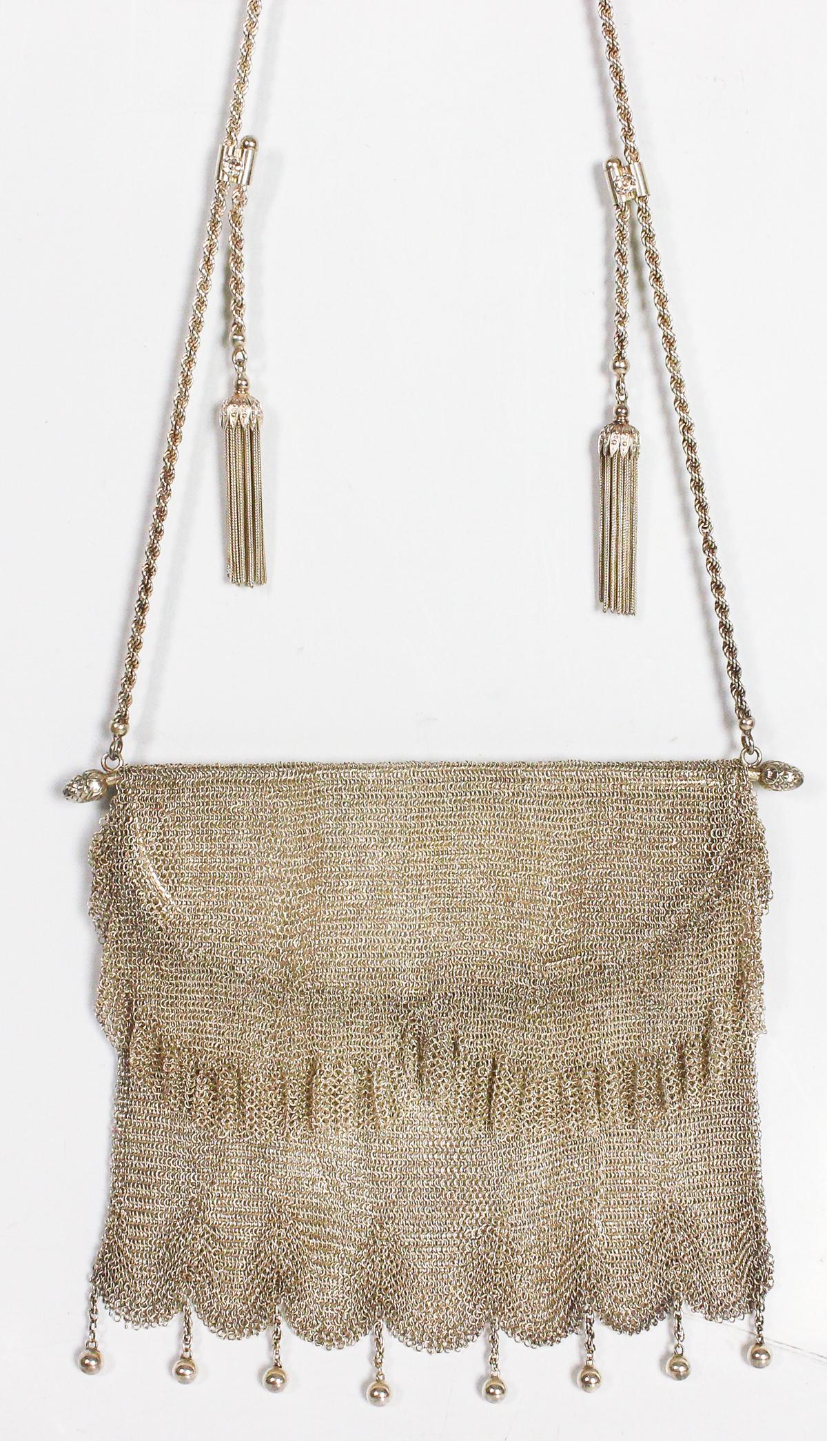 BOLSO DE MALLA EN PLATA DEL PRIMER TERCIO DEL S.XX