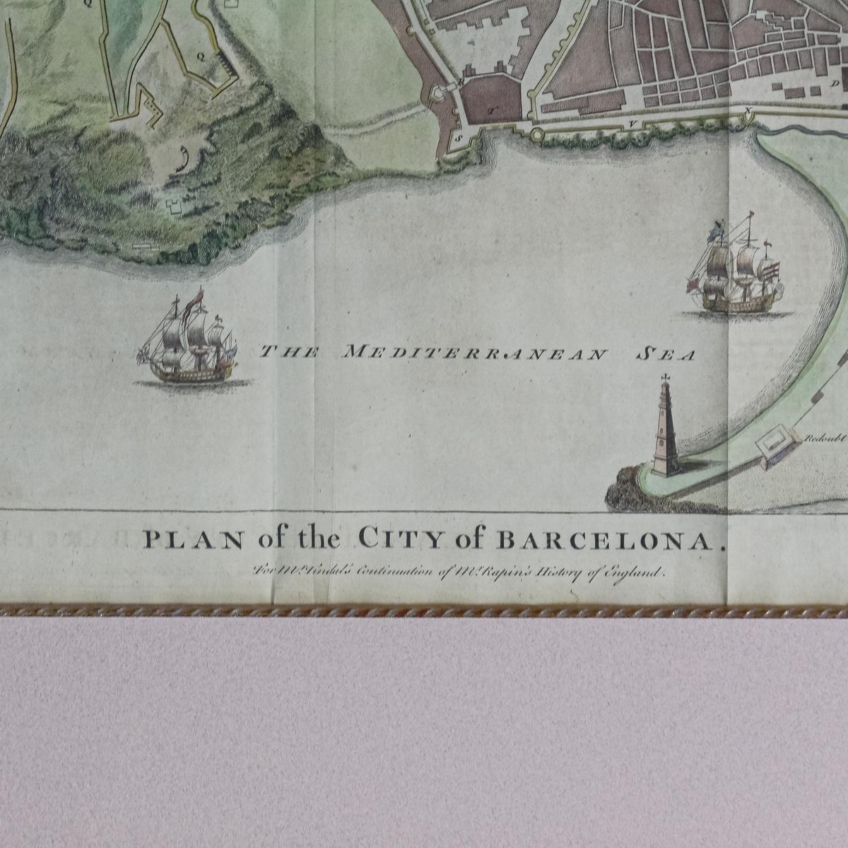 MAPA DE LA CIUDAD DE BARCELONA DEL S.XVIII