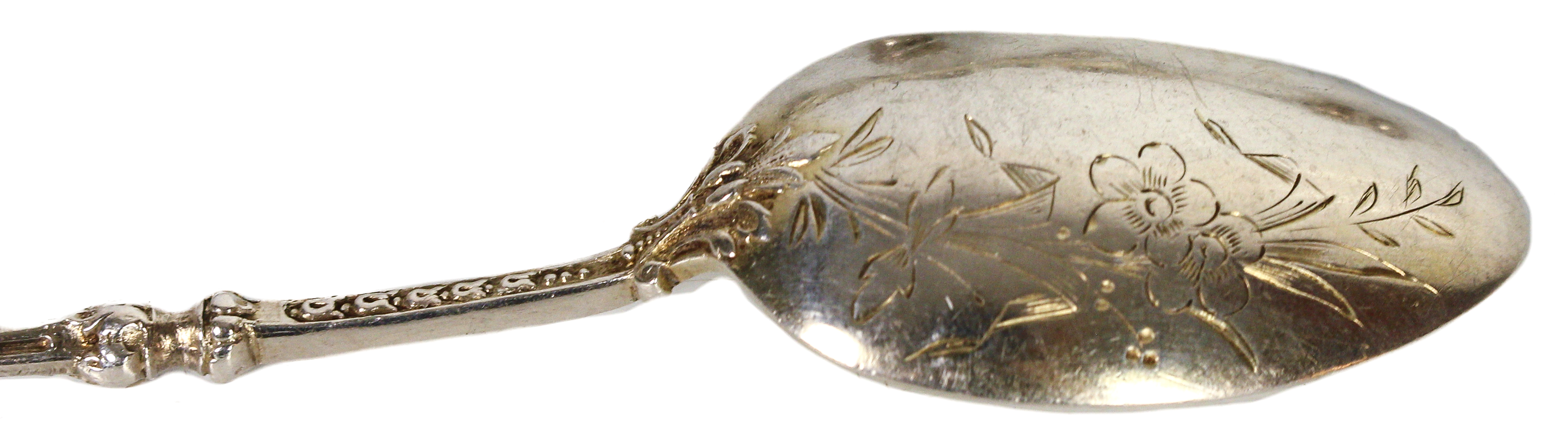 ONCE CUCHARITAS DE PLATA FRANCESA CIRCA 1900