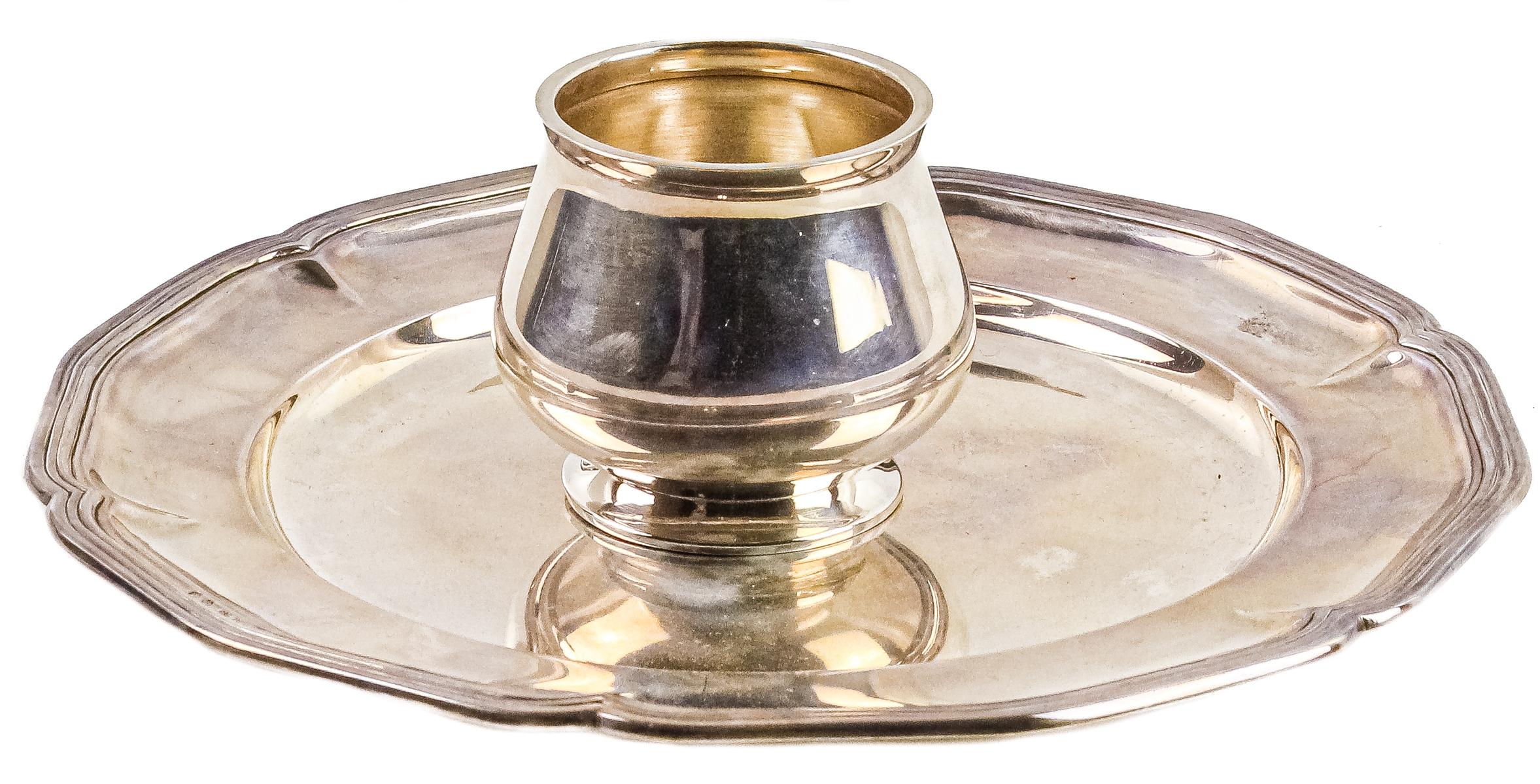 PLATO Y TARRO DE PLATA