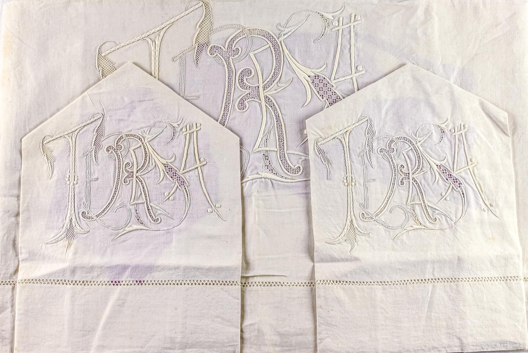 JUEGO DE CAMA DE MATRIMONIO DE FINALES DEL S.XIX