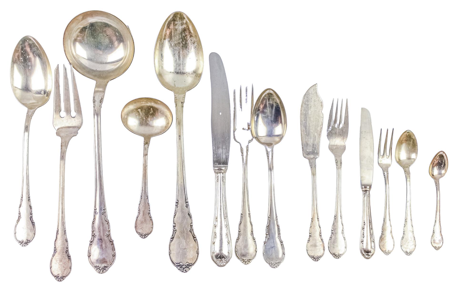 CUBERTERIA DE PLATA DE MEDIADOS DE SIGLO XX