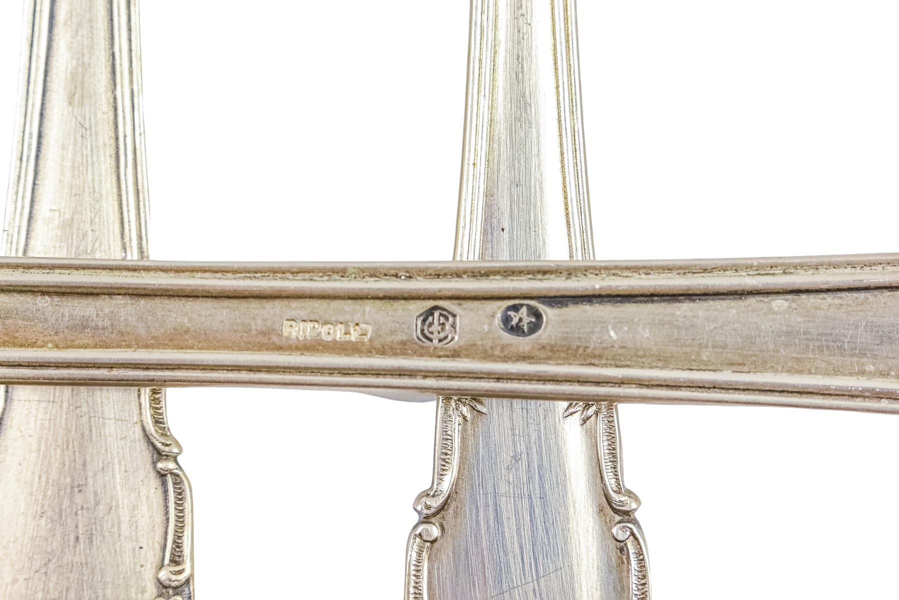 CUBERTERIA DE PLATA DE MEDIADOS DE SIGLO XX