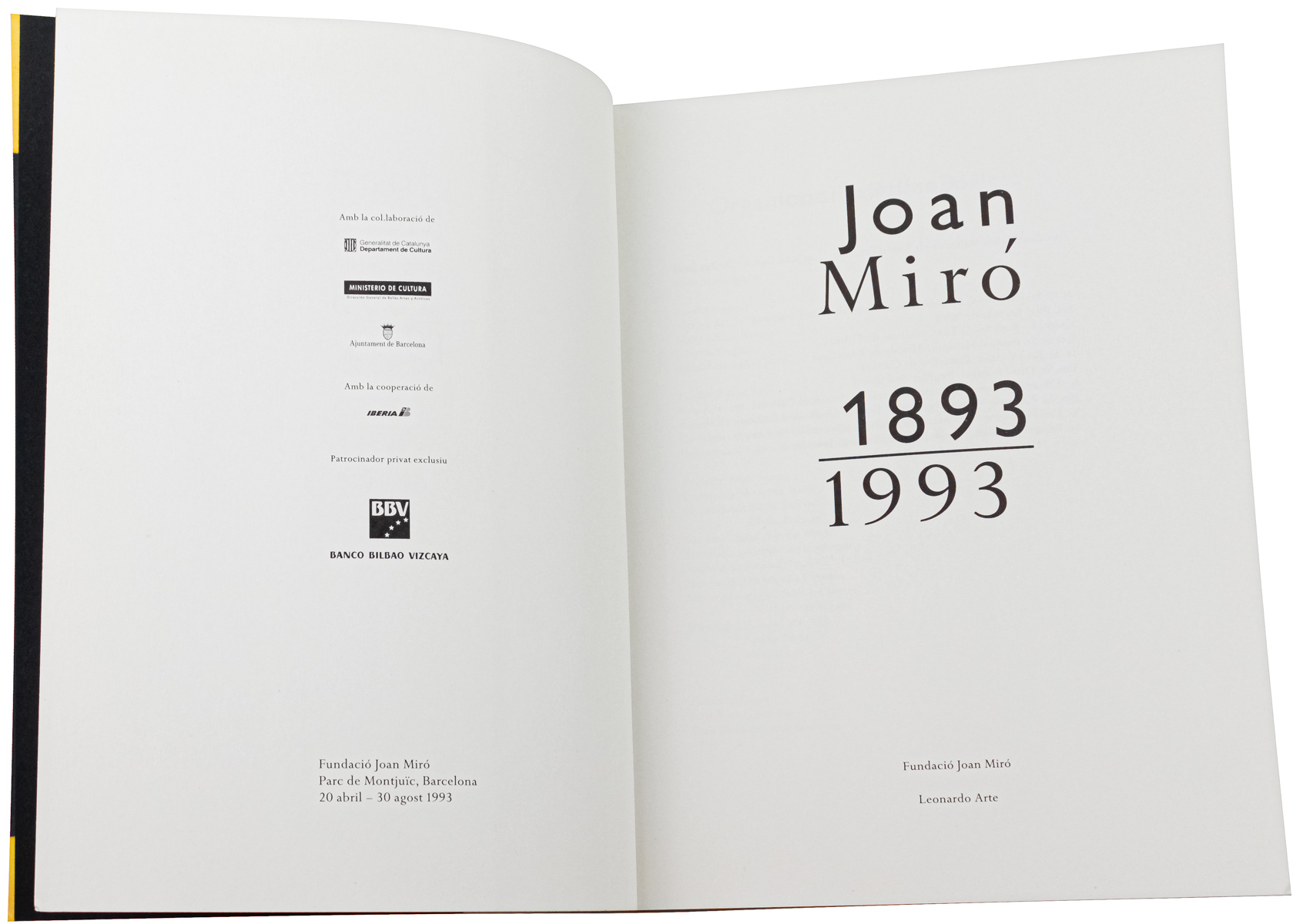 "JOAN MIRÓ, 1893-1993"