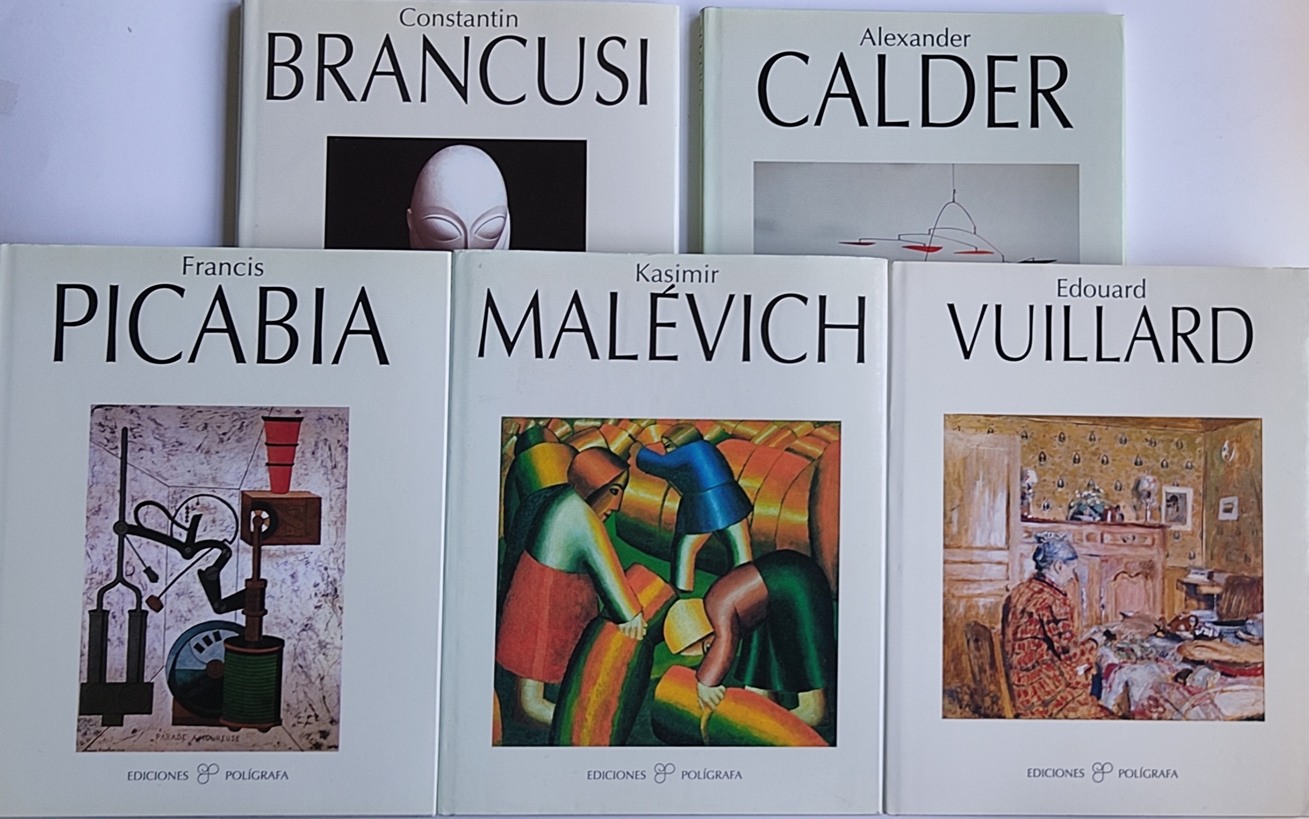 CINCO LIBROS SOBRE PINTORES Y ESCULTORES DEL SIGLO XX
