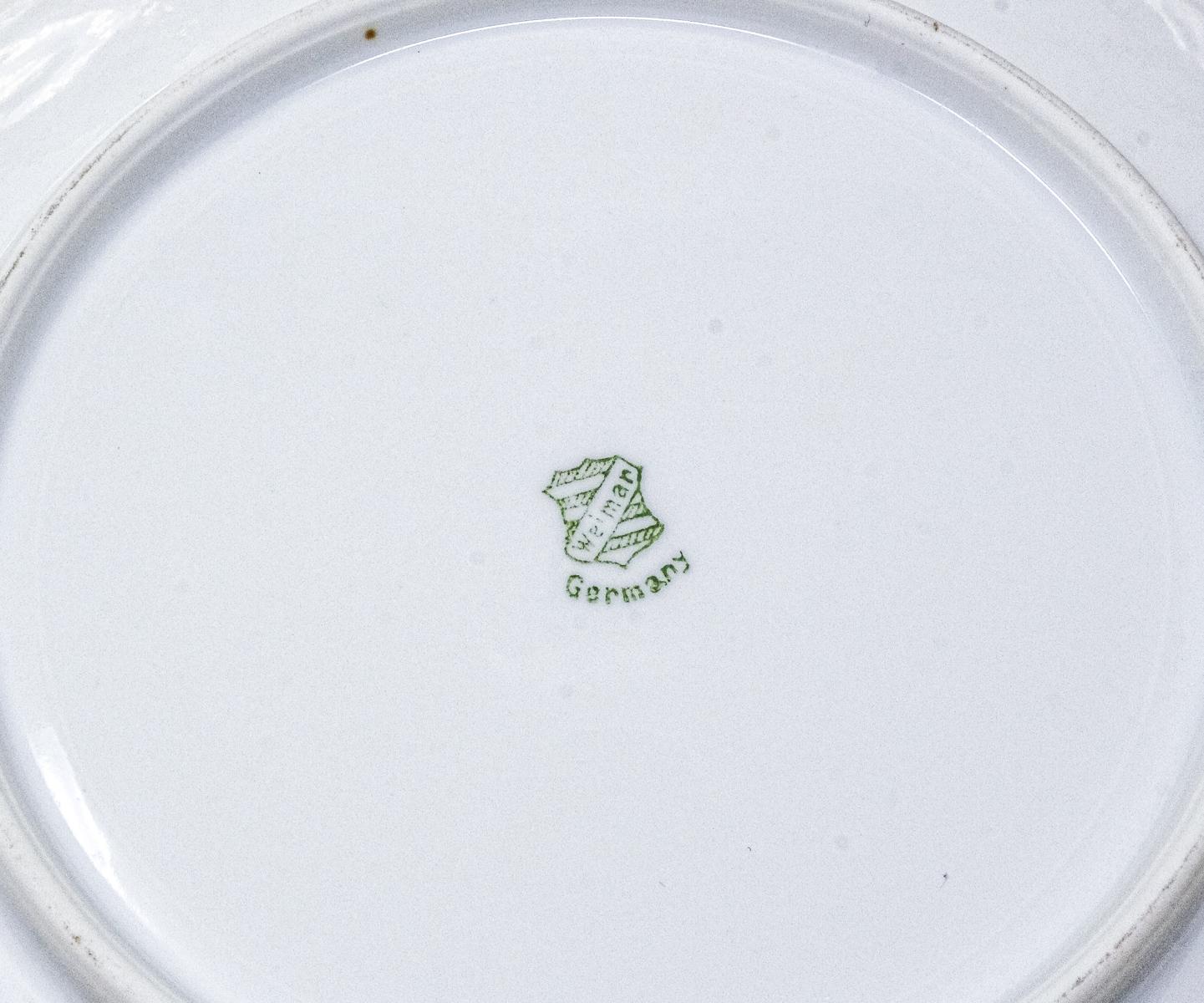SEIS PLATOS EN PORCELANA ALEMANA DE PRINCIPIOS DEL S.XX