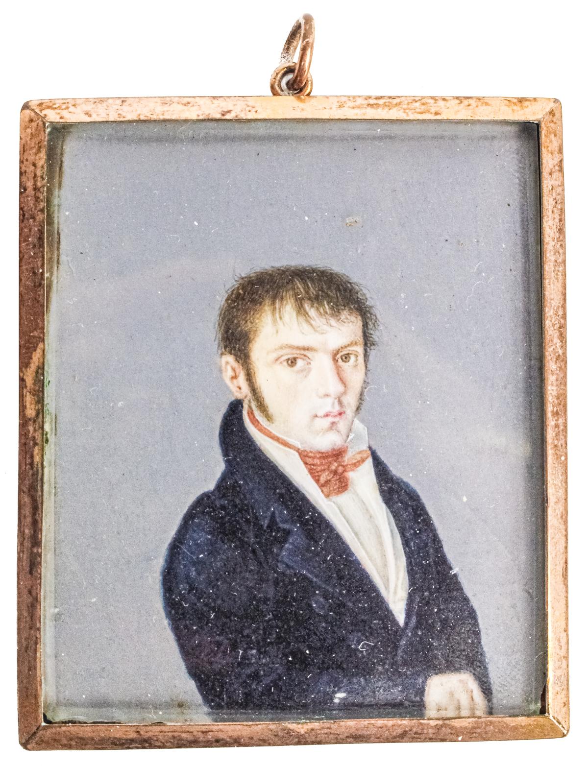 MINIATURA ENMARCADA DE LA PRIMERA MITAD DEL S.XIX