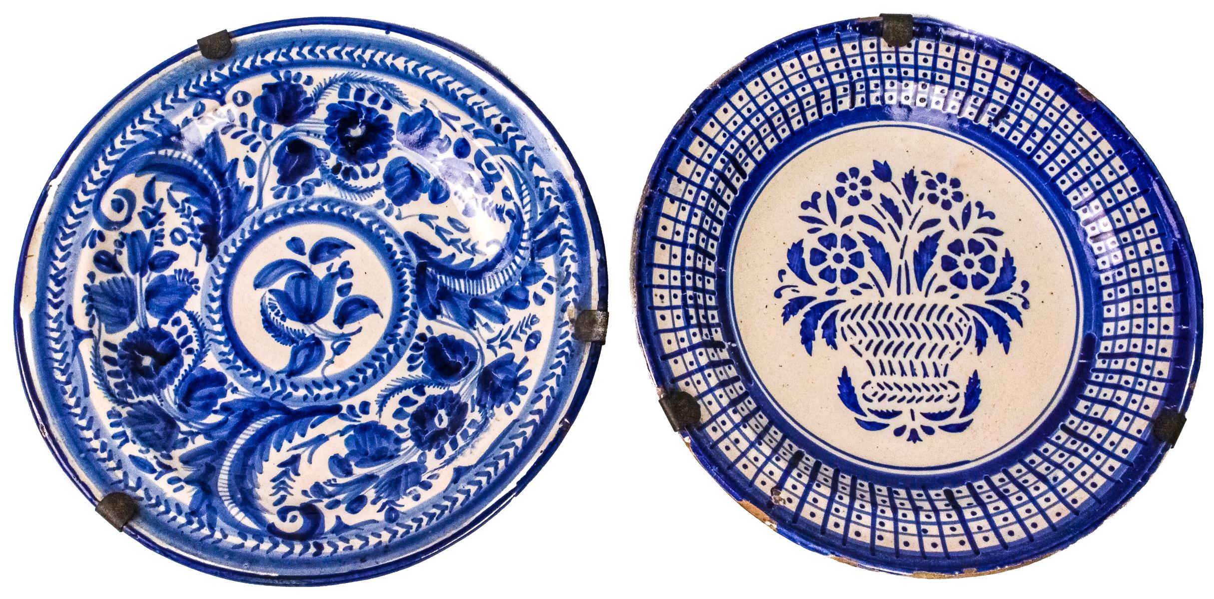 DOS PLATOS EN CERÁMICA DE FINALES DEL S.XIX, PPS DEL S.XX