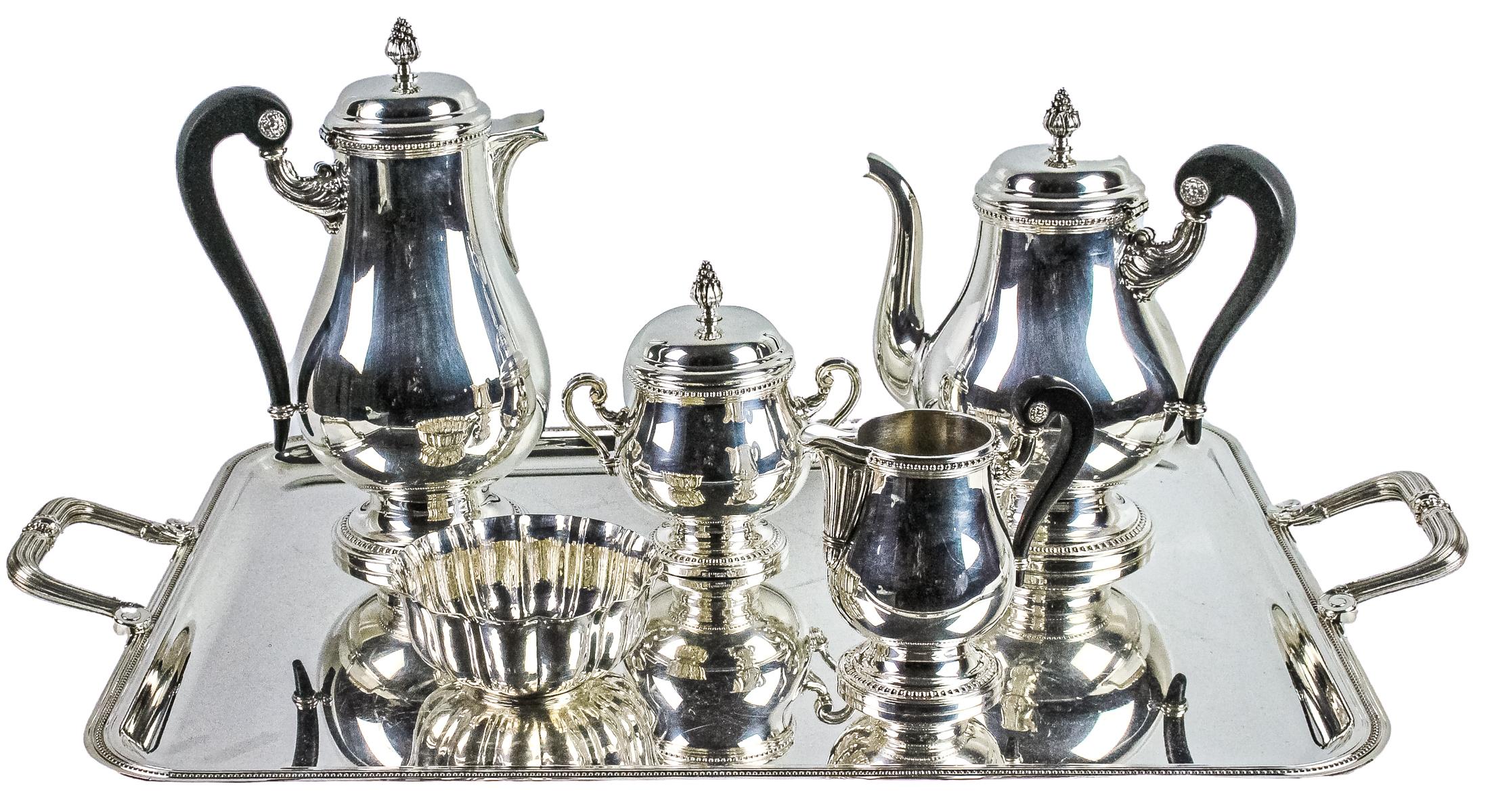 JUEGO DE CAFÉ Y TÉ "CHRISTOFFLE" DEL ÚLITMO CUARTO DEL S.XX