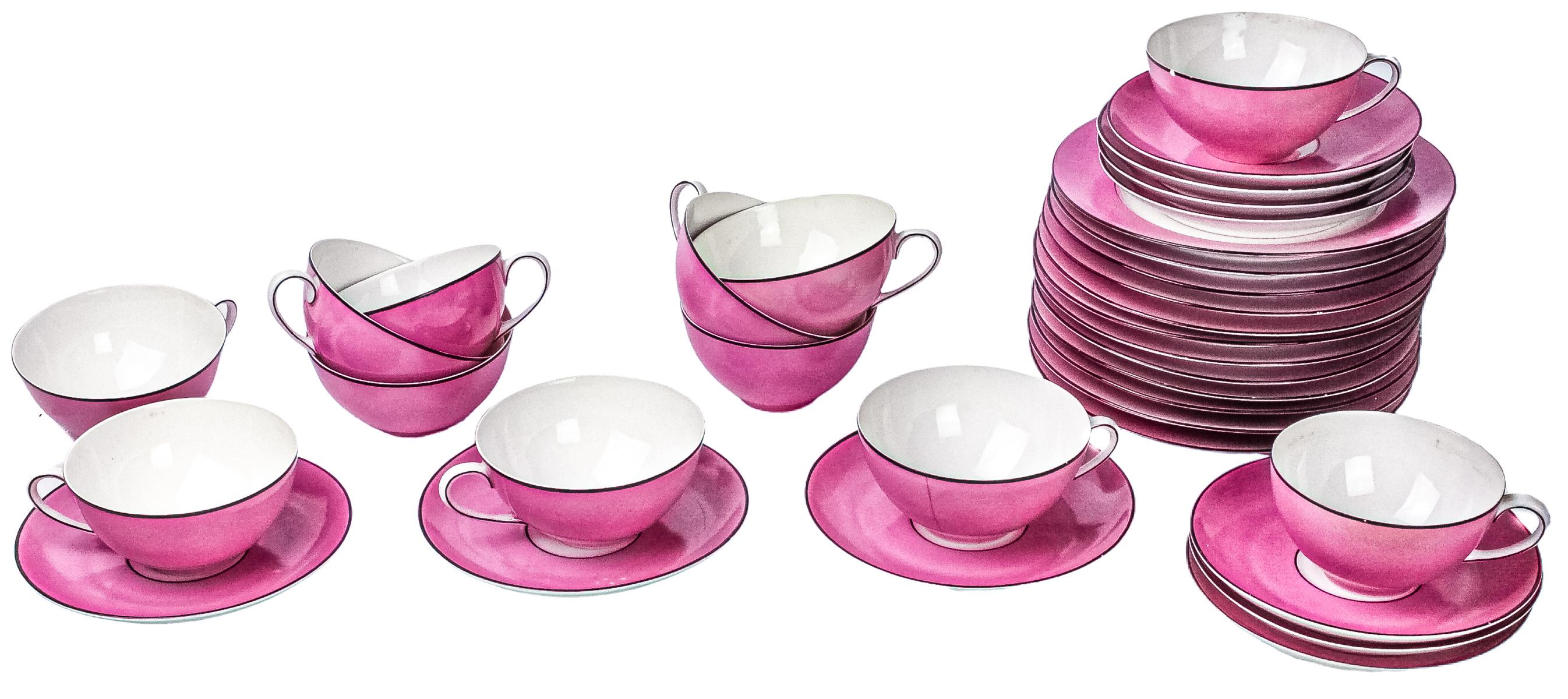 SERVICIO DE CAFÉ EN PORCELANA FRANCESA DE MEDIADOS S.XX