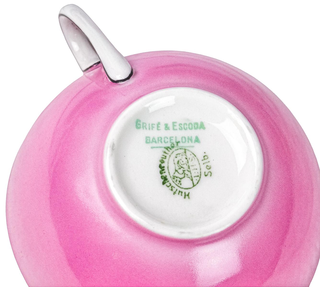 SERVICIO DE CAFÉ EN PORCELANA FRANCESA DE MEDIADOS S.XX