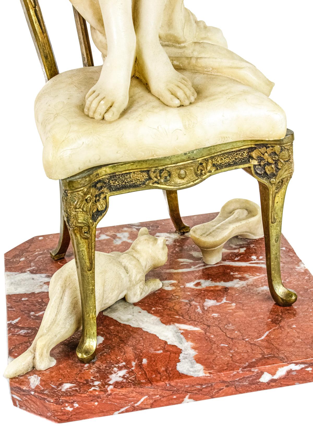 FIGURA DE ESCUELA ITALIANA CIRCA 1900
