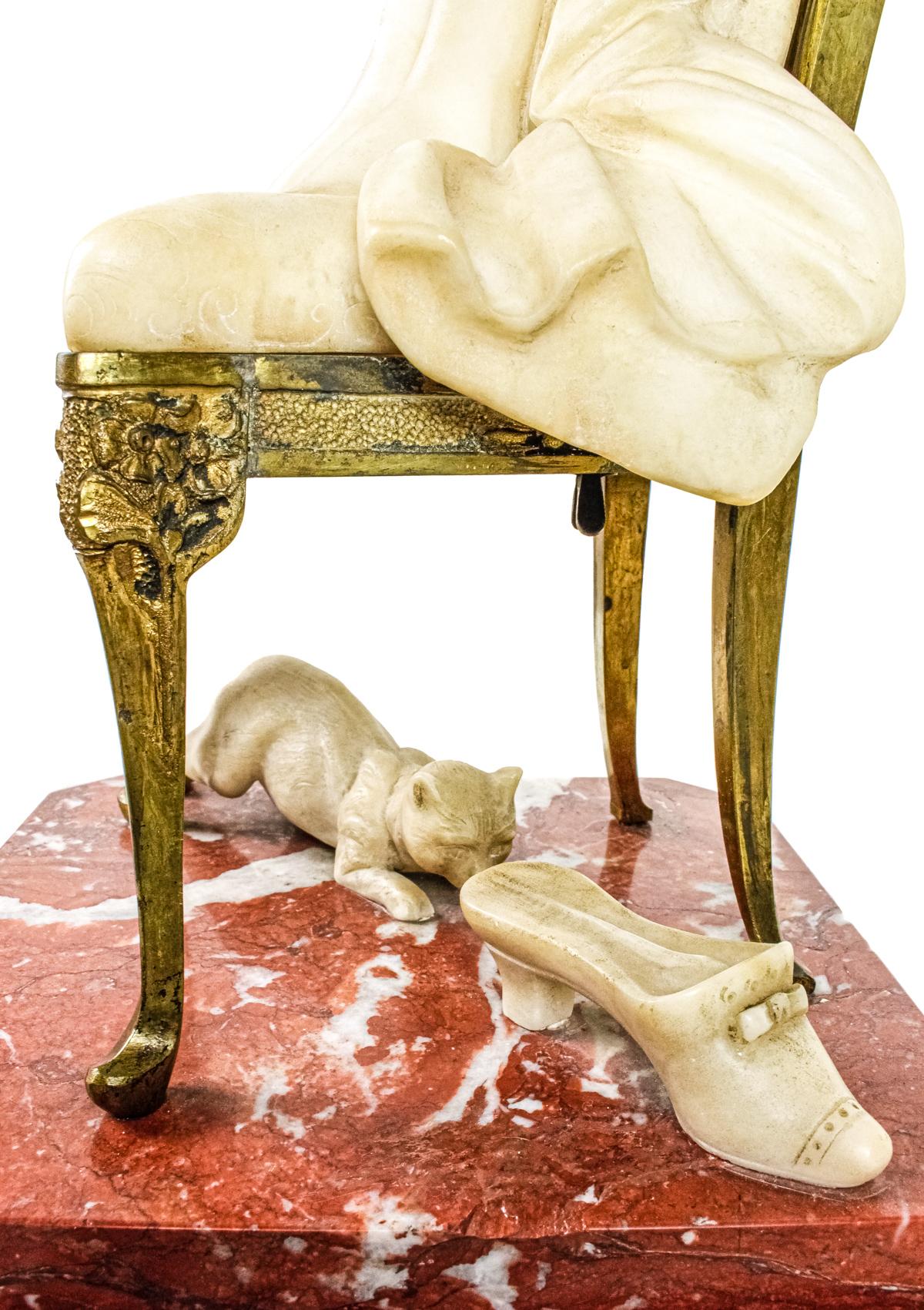 FIGURA DE ESCUELA ITALIANA CIRCA 1900