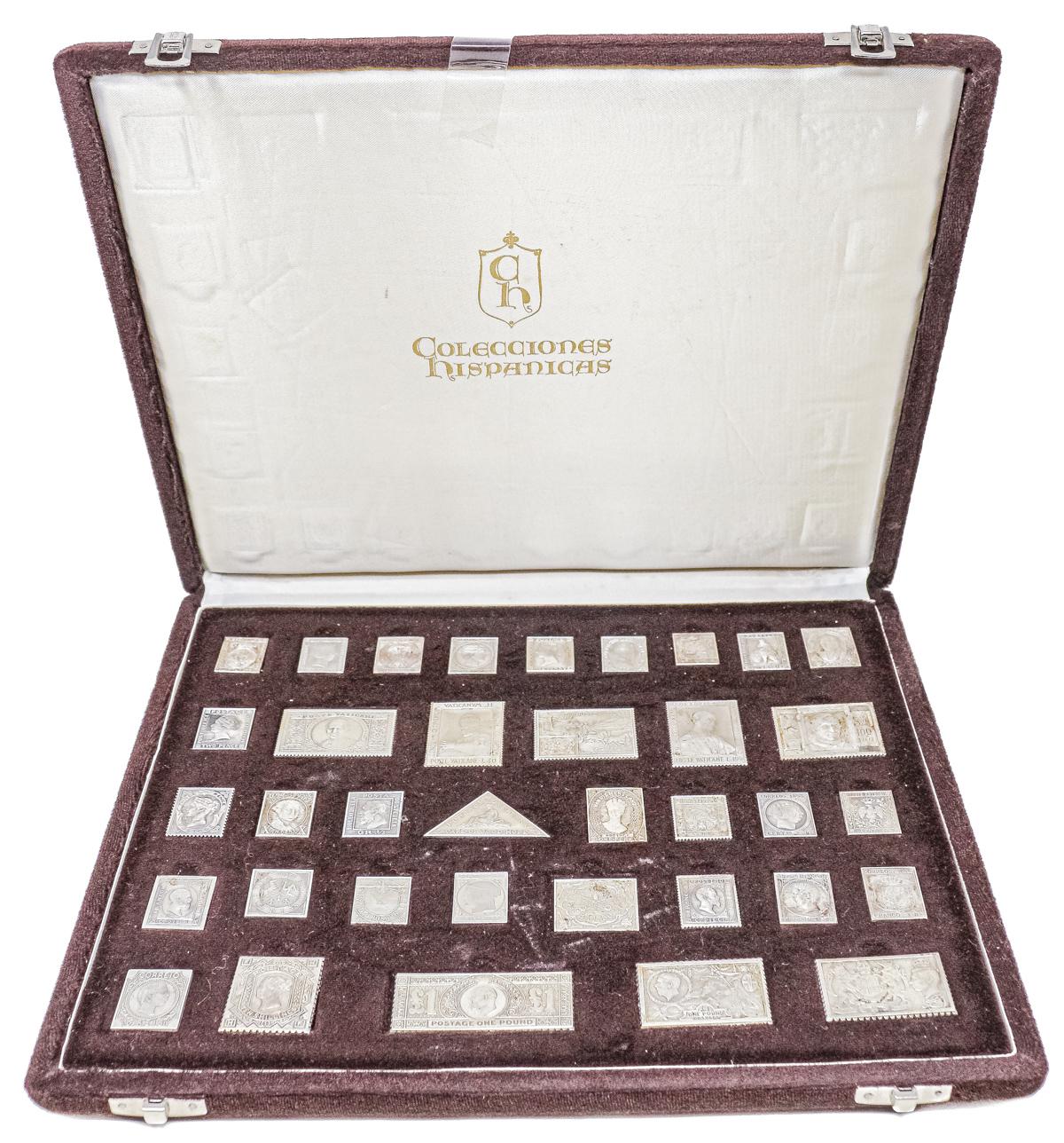 COLECCIÓN DE 36 PIEZAS DE SELLOS DE PLATA