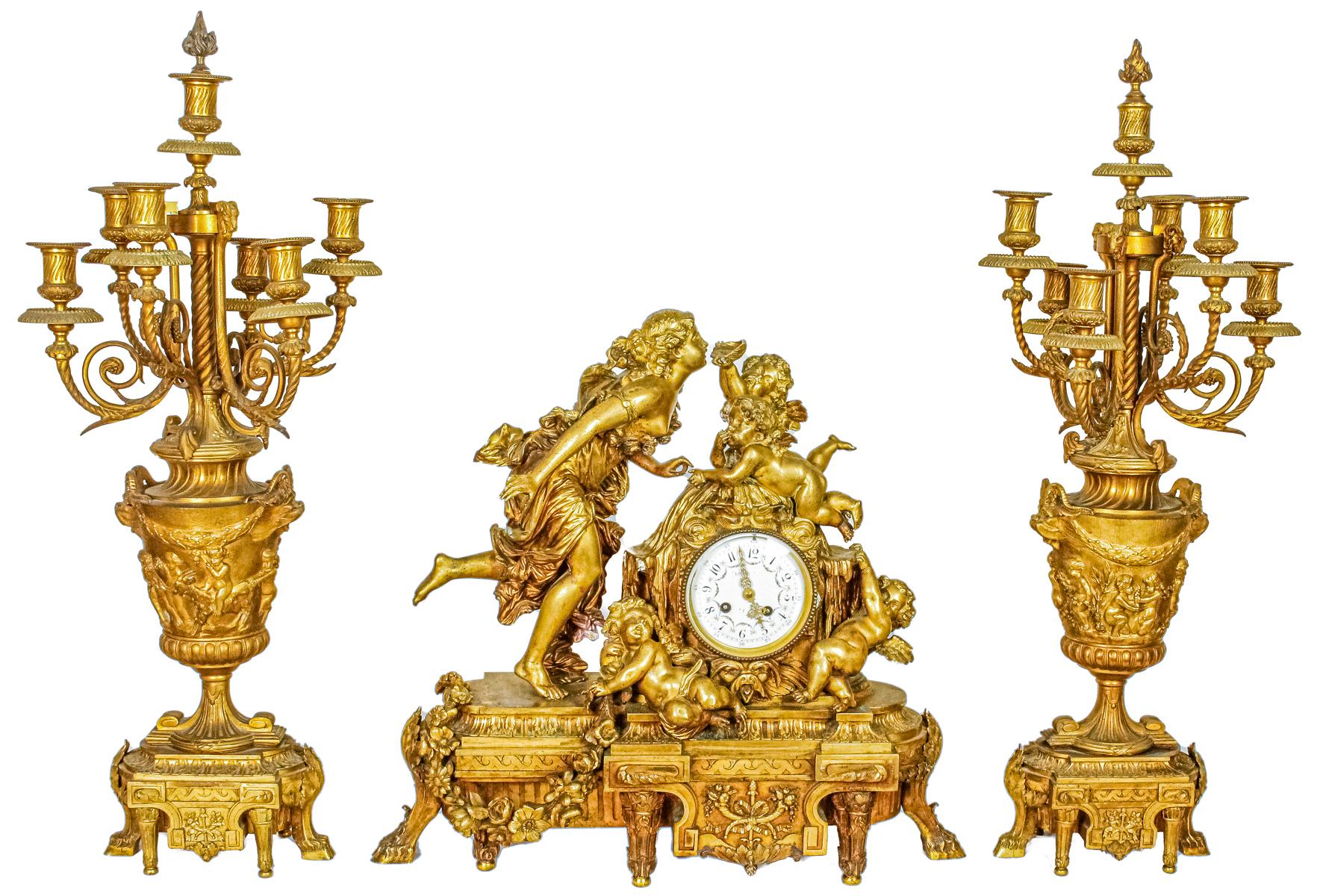 RELOJ FRANCÉS DE SOBREMESA DE FINALES DEL S.XIX