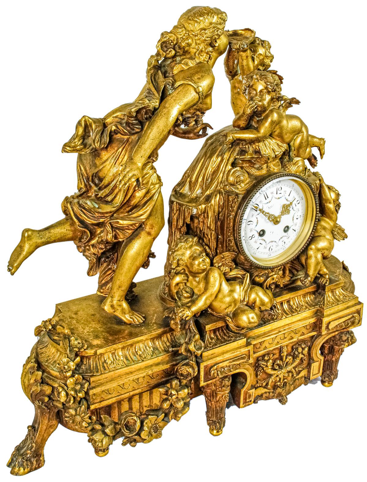 RELOJ FRANCÉS DE SOBREMESA DE FINALES DEL S.XIX