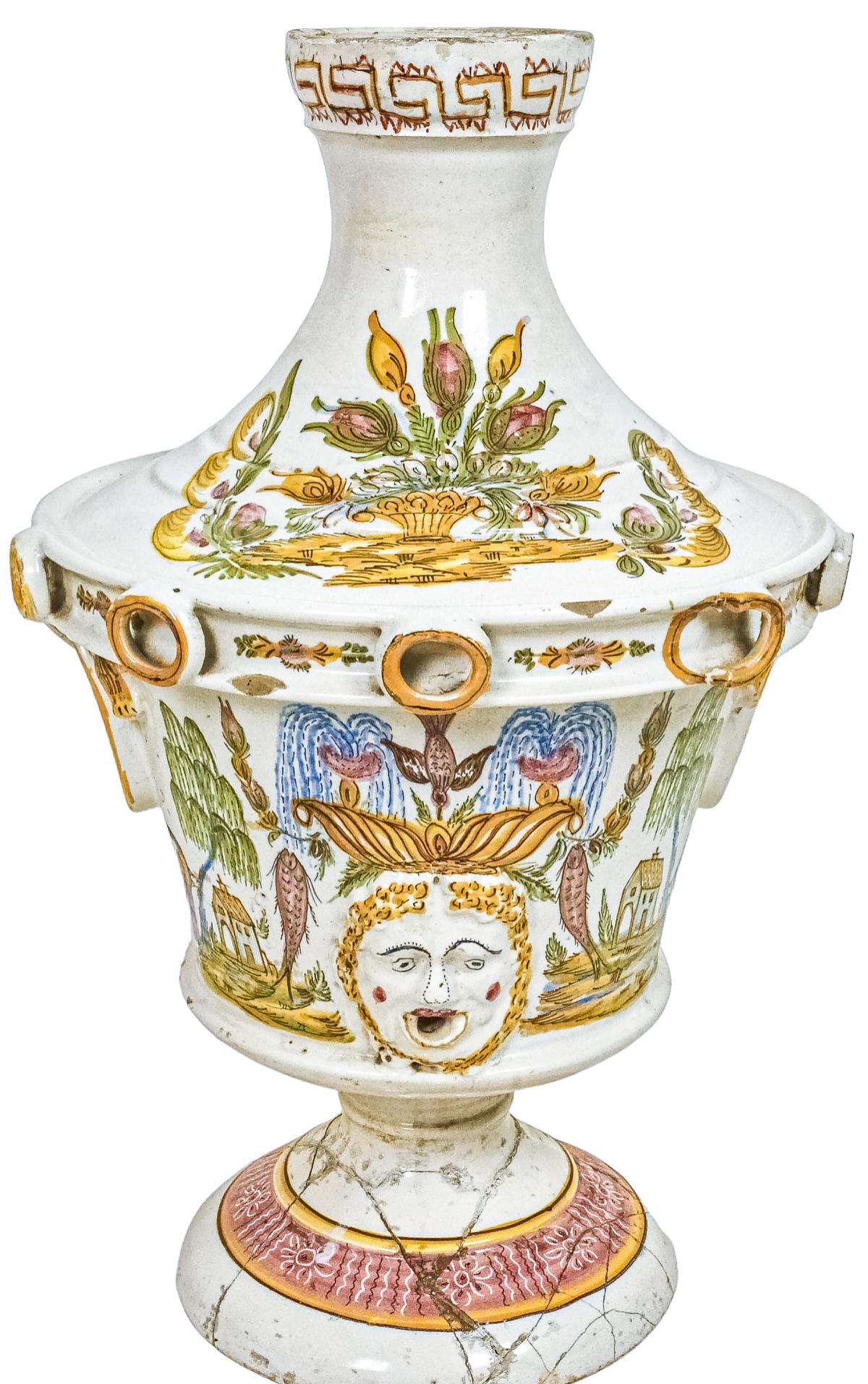 AGUAMANIL EN CERÁMICA DE RIBESALBES DEL S.XIX